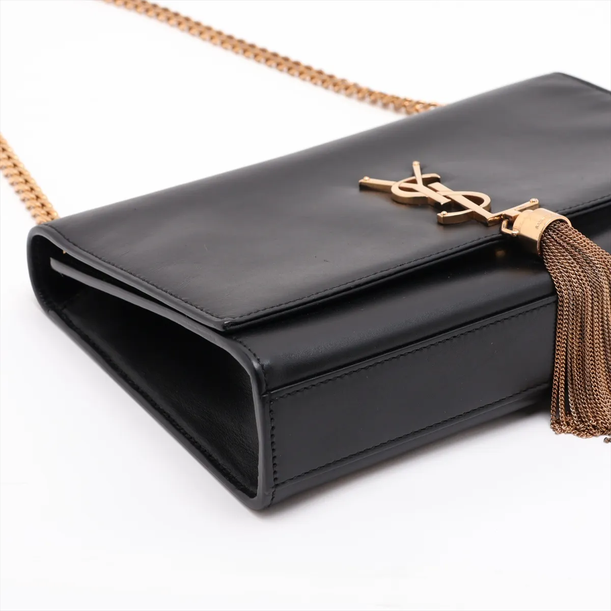 Kate Leather Chain Shoulder Bag, Black, 326078 — view 4