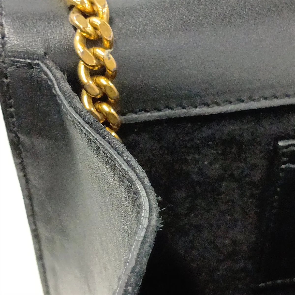 Kate Leather Chain Shoulder Bag, Black, 326078 — view 9