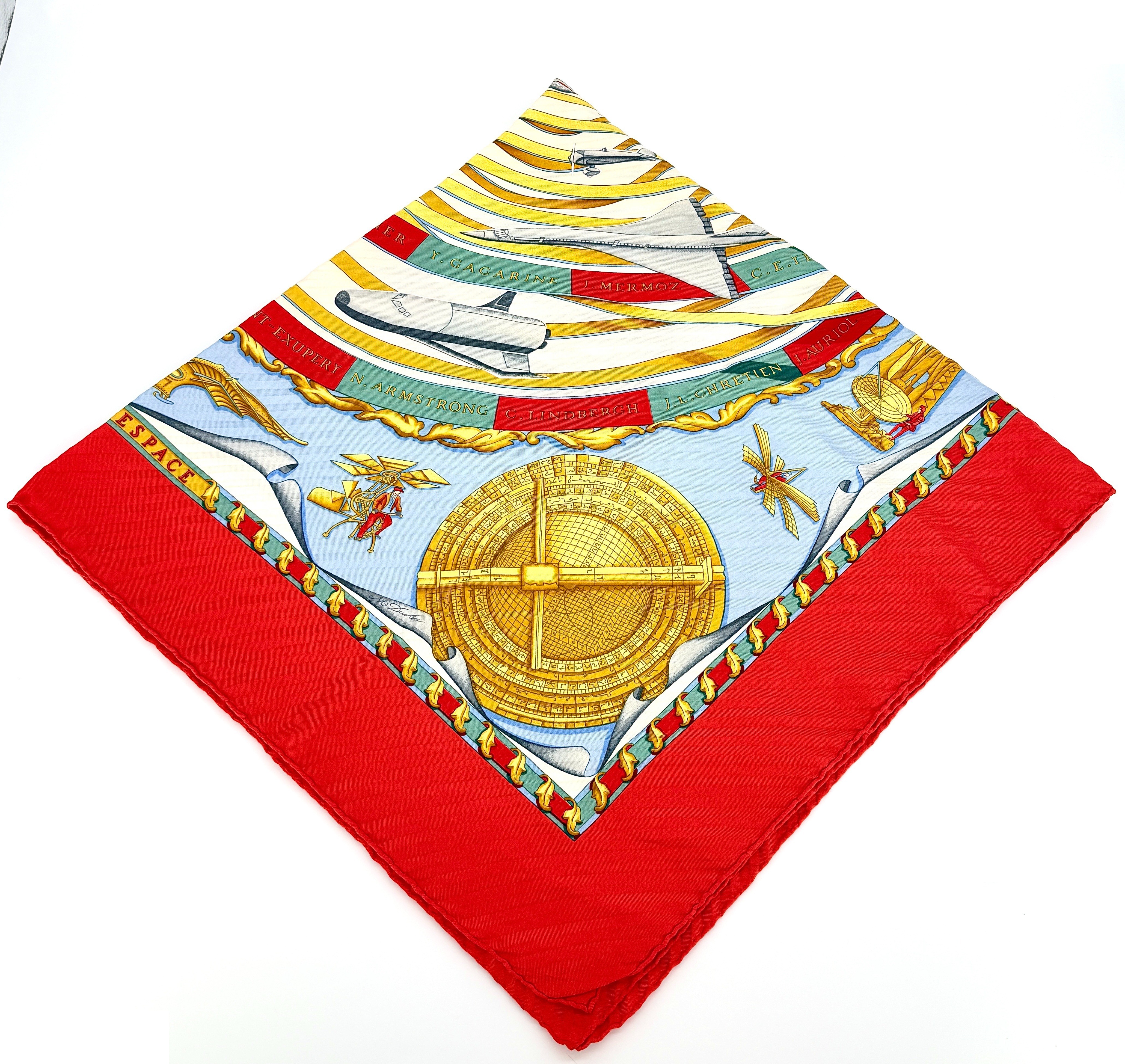 "Dream Space" Carre 90 Scarf (with tag) — view 2