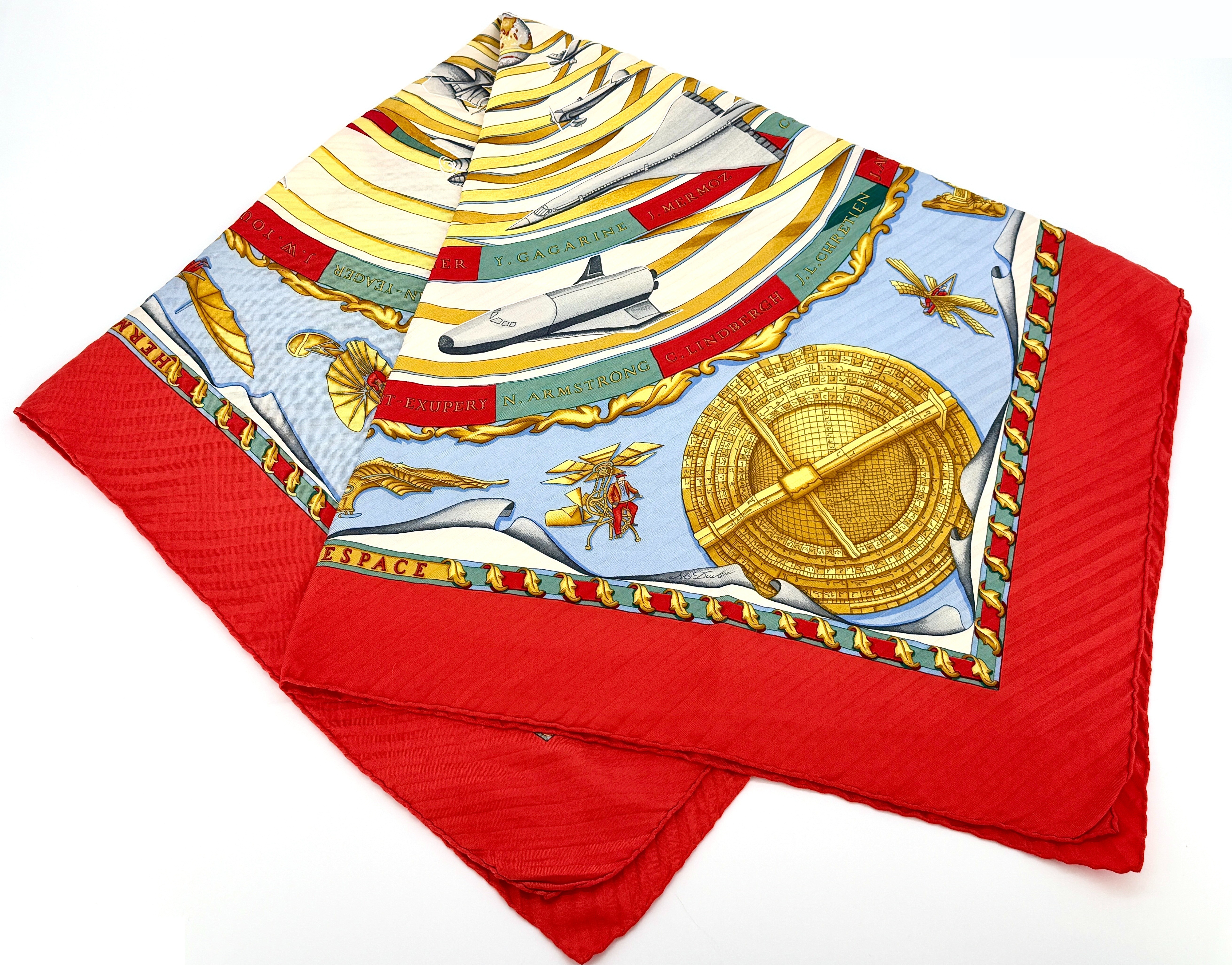"Dream Space" Carre 90 Scarf (with tag) — view 3