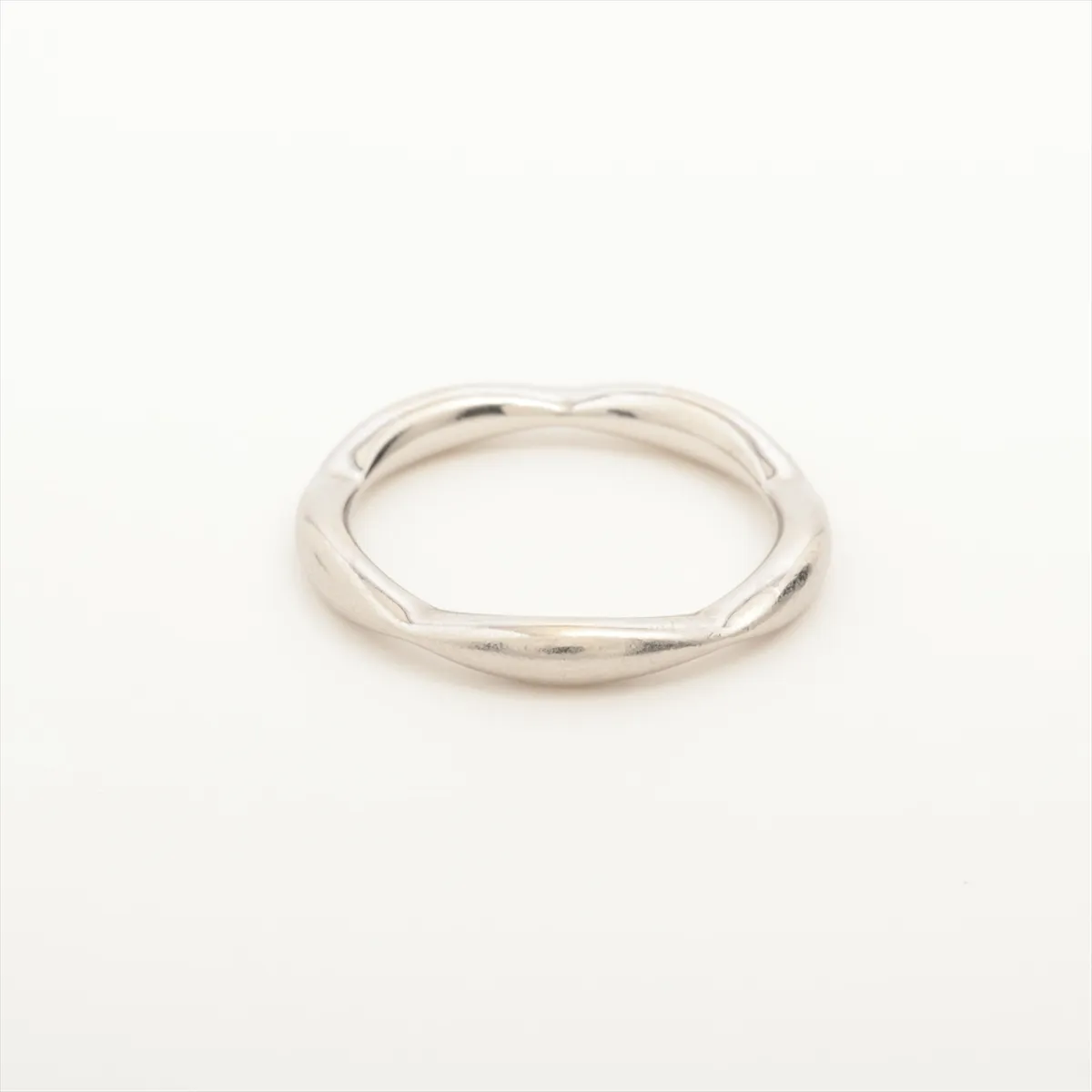 Camellia Half Eternity Diamond Ring Pt950 3.1g 46 Z39542 J10835 — view 2