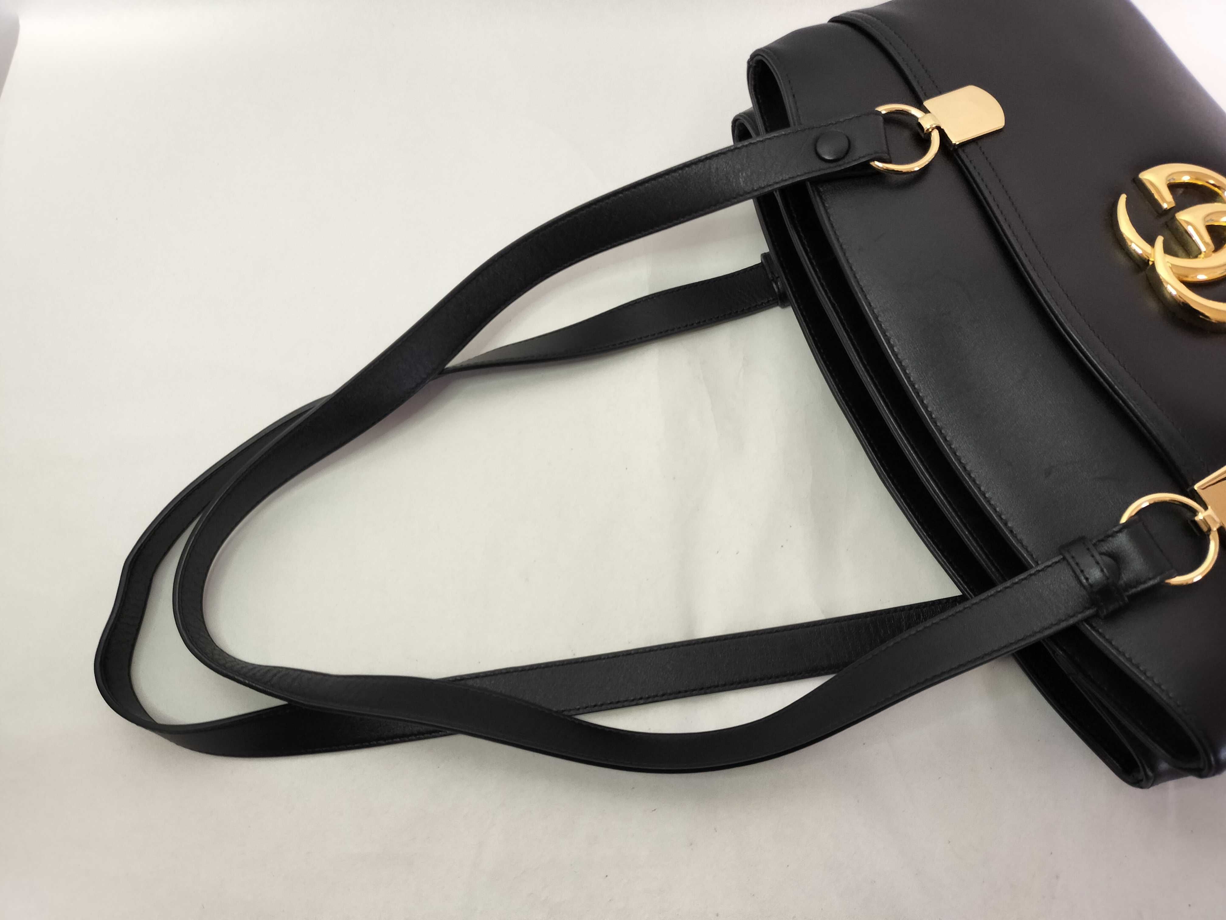 GG Marmont Ally Large Leather Tote Bag, Black, 550130 (Shoulder Bag) — view 4