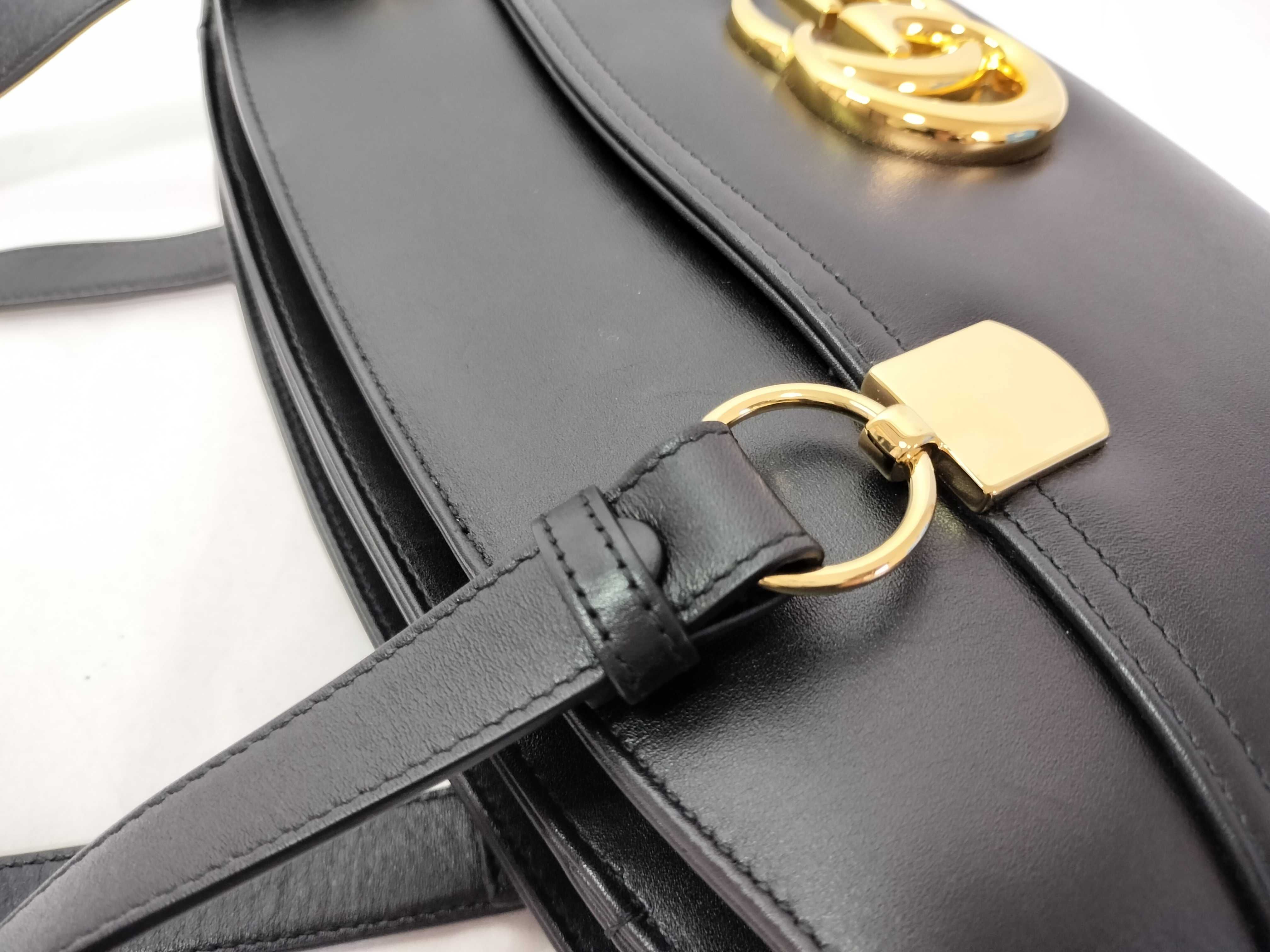 GG Marmont Ally Large Leather Tote Bag, Black, 550130 (Shoulder Bag) — view 6
