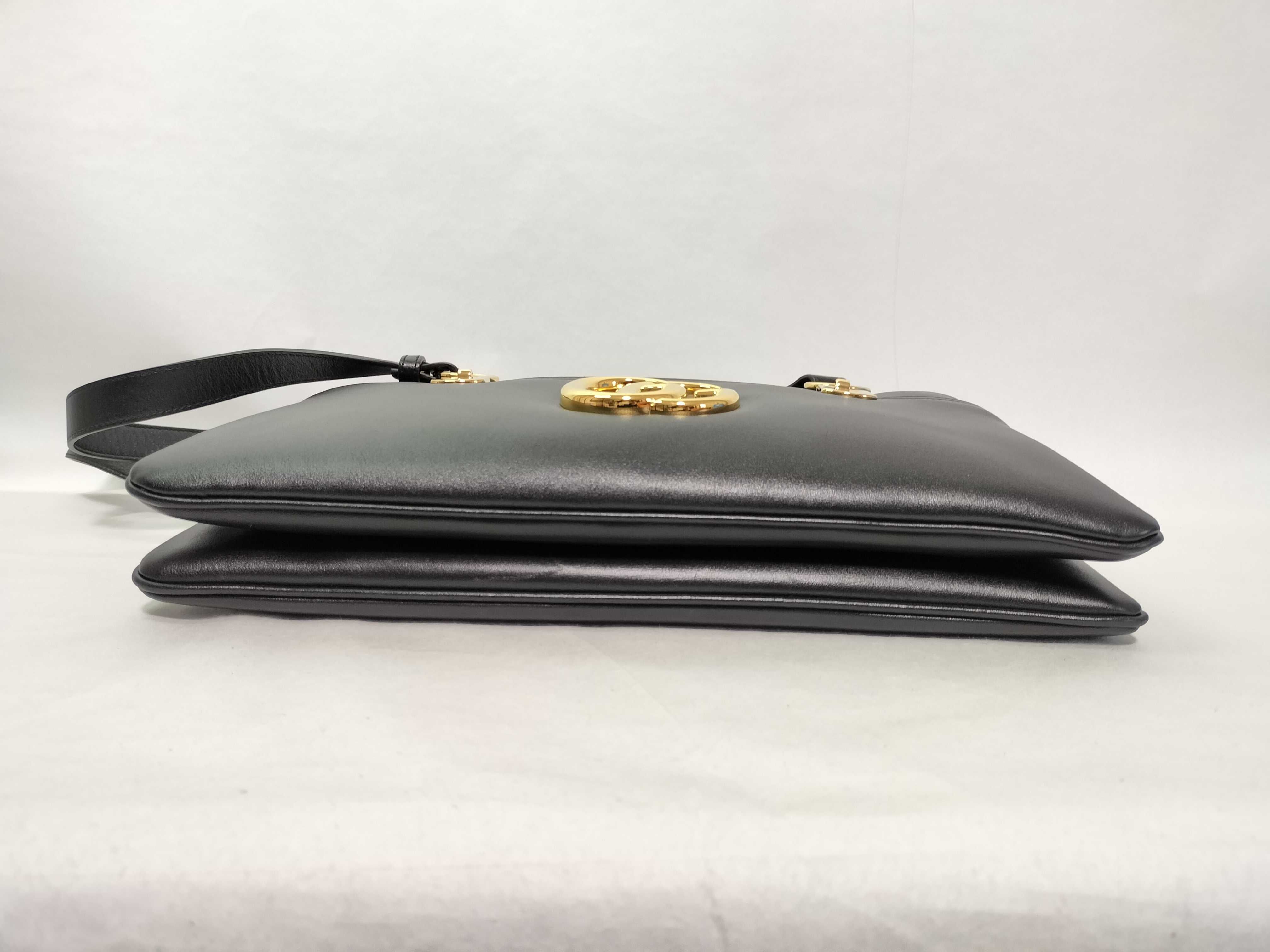 GG Marmont Ally Large Leather Tote Bag, Black, 550130 (Shoulder Bag) — view 7