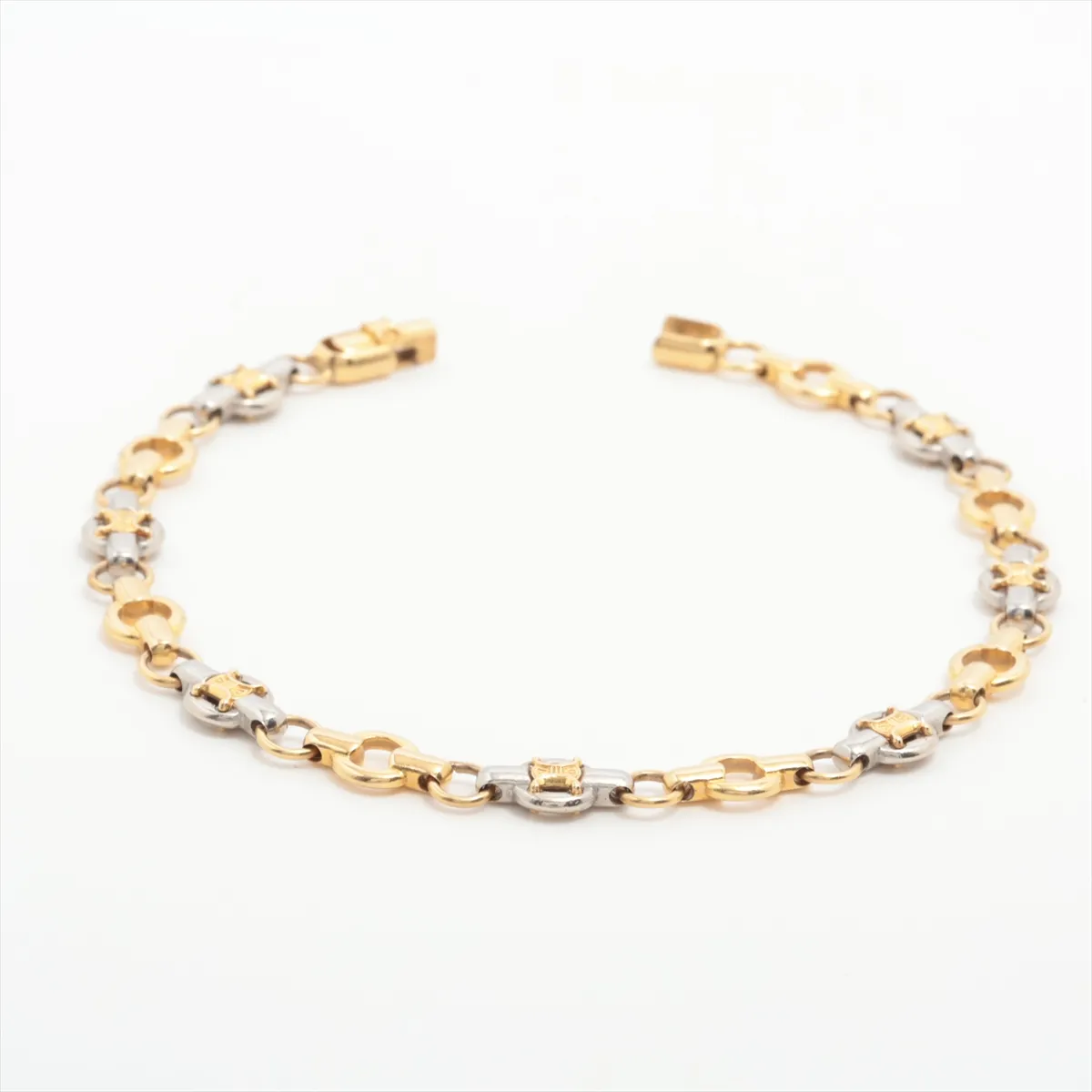 Bracelet 750(YG)×Pt900 12.3g Brand stamp is about to fade