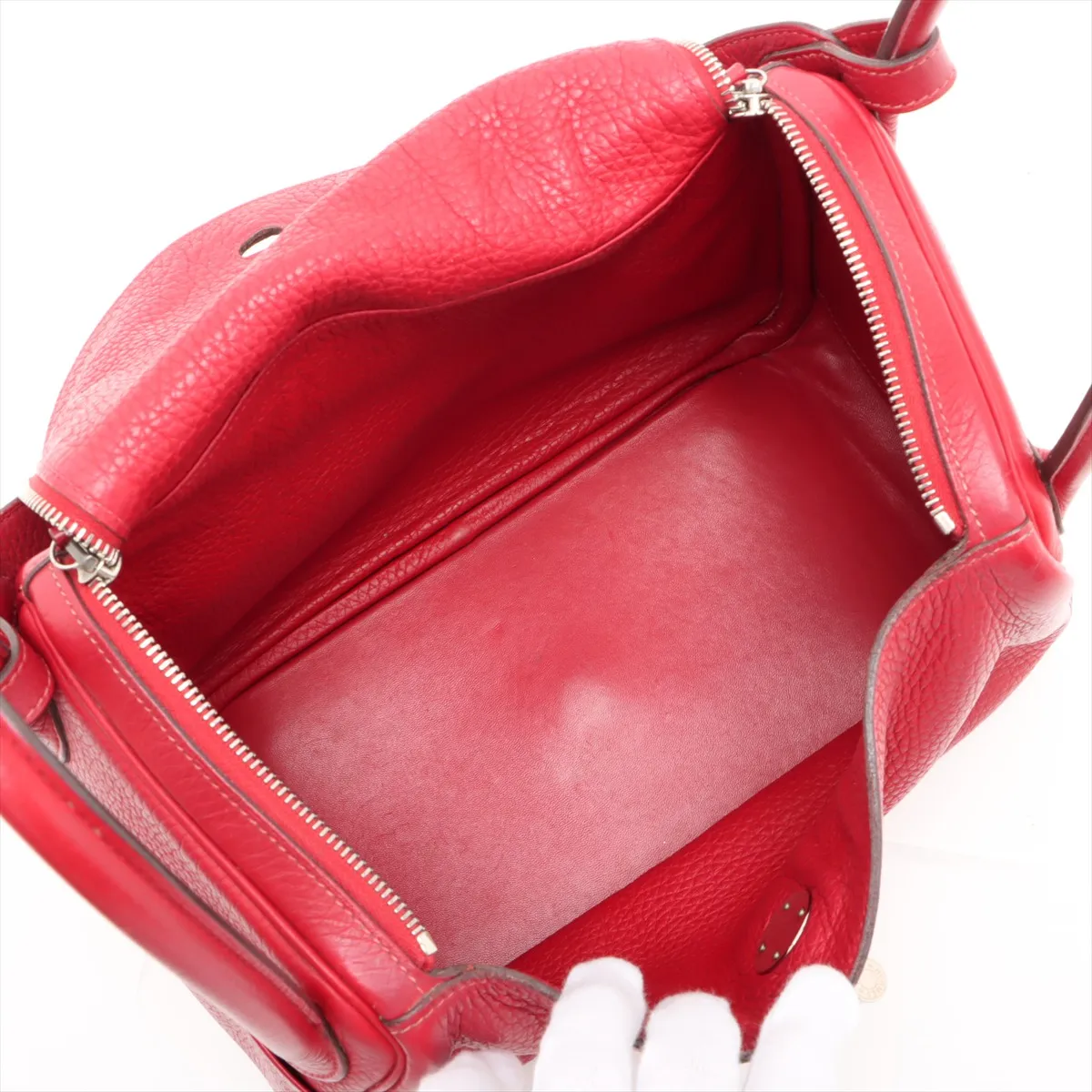Lindy 30 Taurillon Clemence Red Silver Hardware P:2012 — view 8