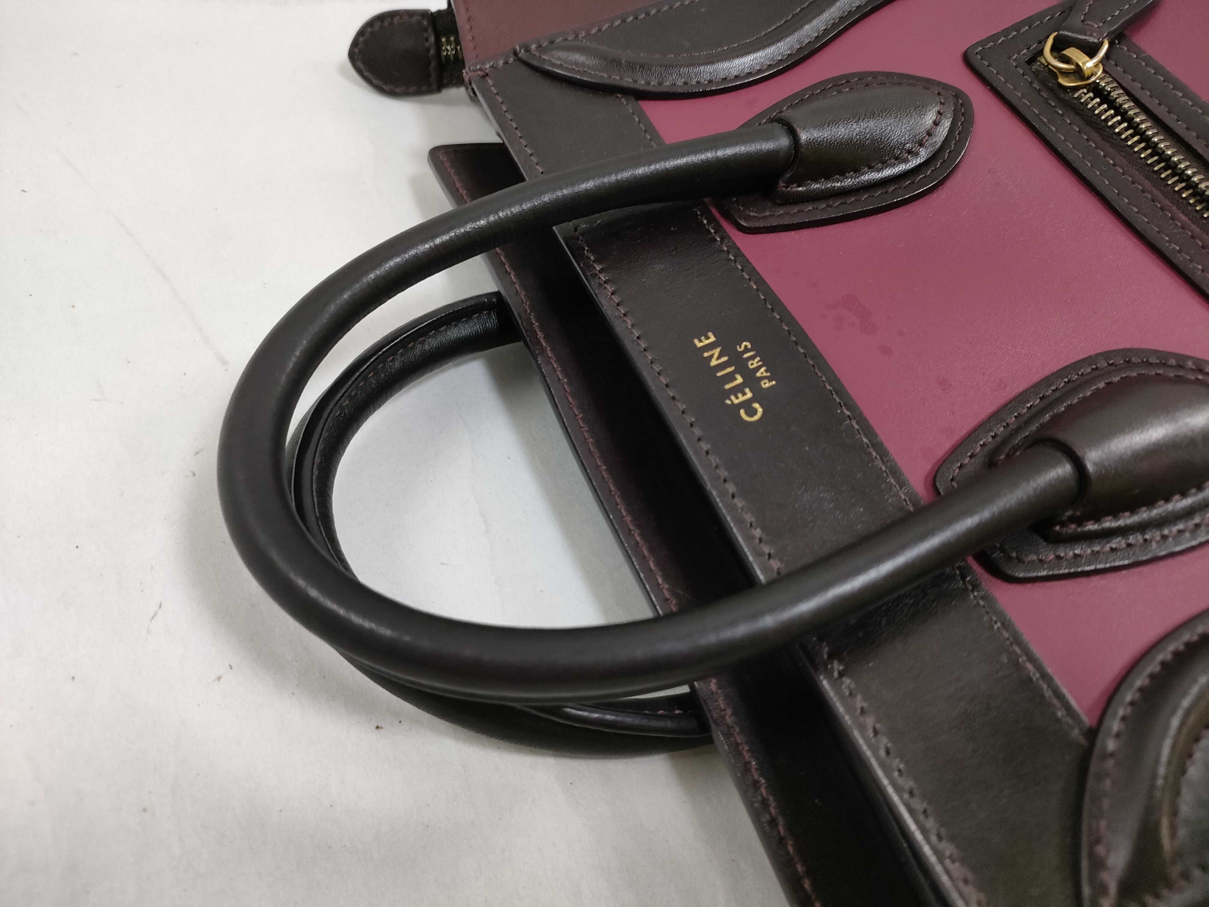 HK-F-CU-0174 Luggage Nano Leather Black/Red 2-Way Shoulder Bag (Handbag) — view 3