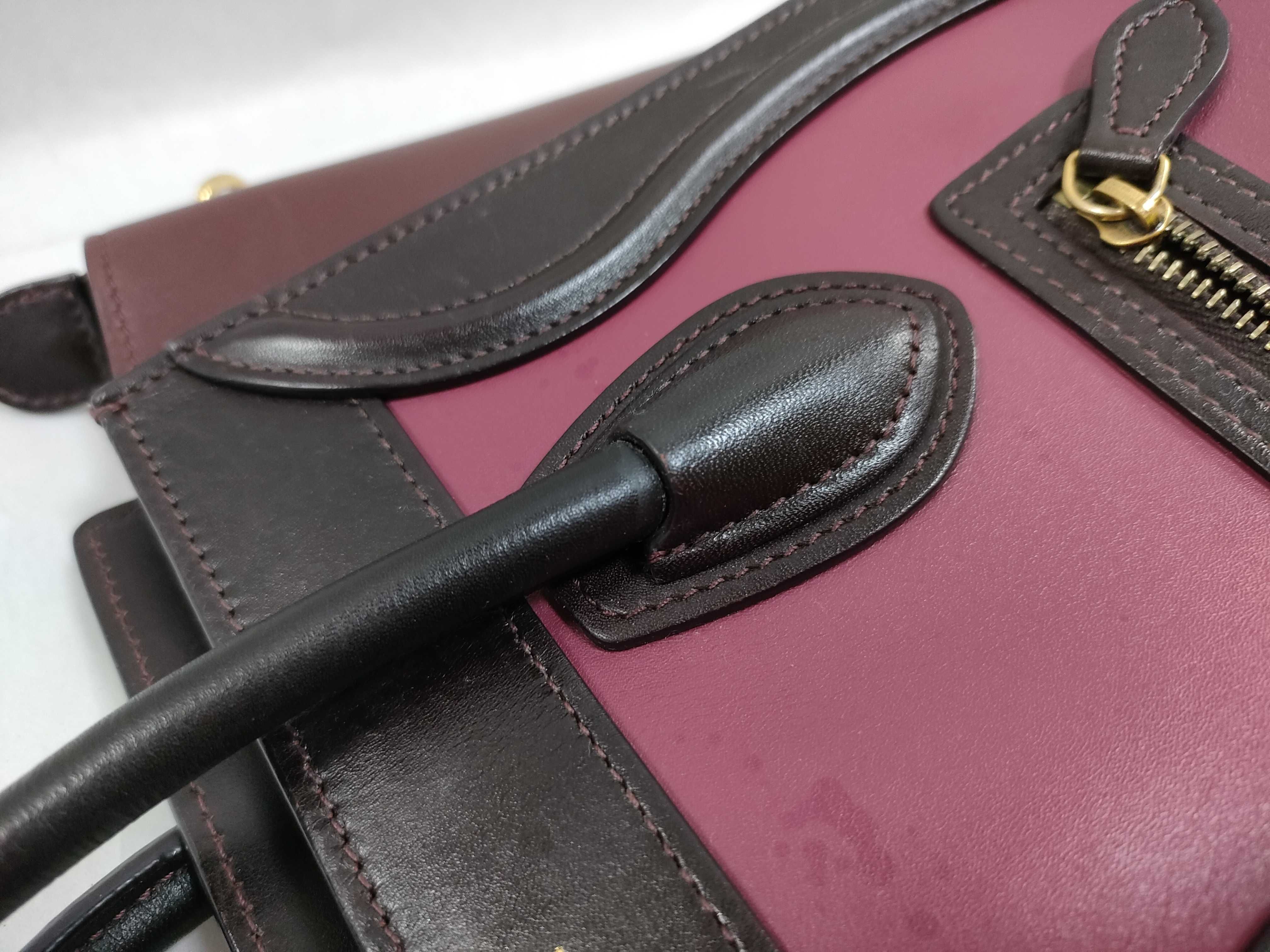 HK-F-CU-0174 Luggage Nano Leather Black/Red 2-Way Shoulder Bag (Handbag) — view 5