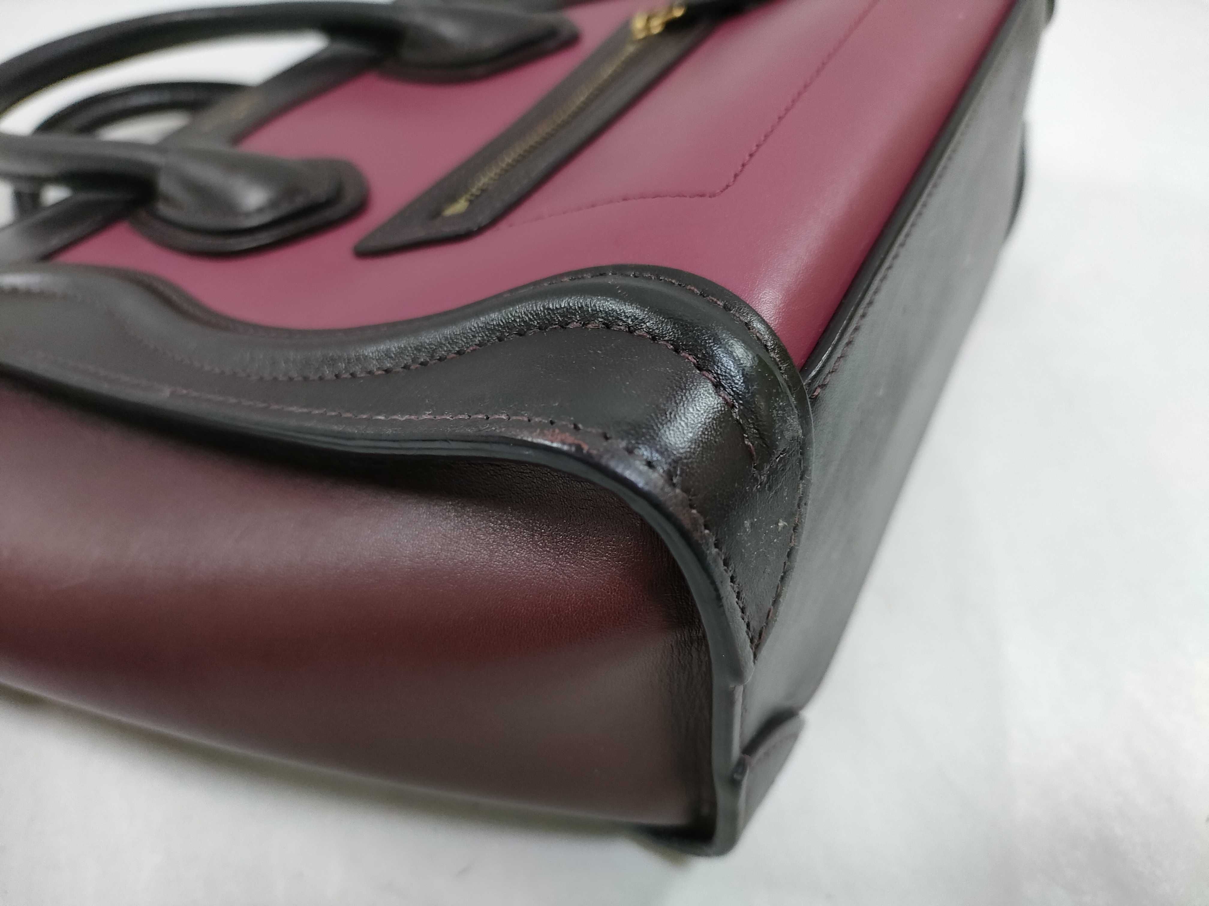 HK-F-CU-0174 Luggage Nano Leather Black/Red 2-Way Shoulder Bag (Handbag) — view 6