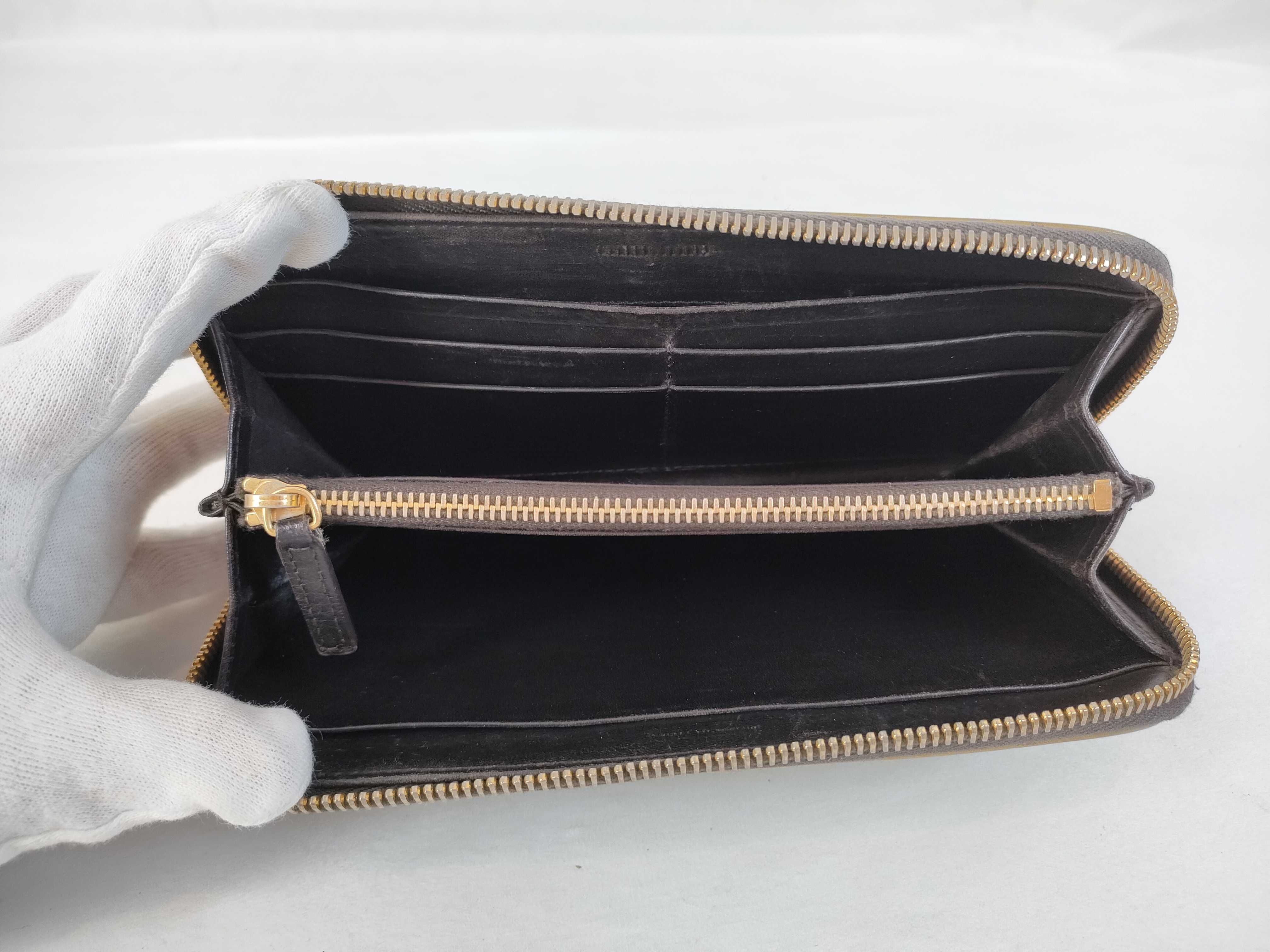 leather embossed round zipper wallet — view 8