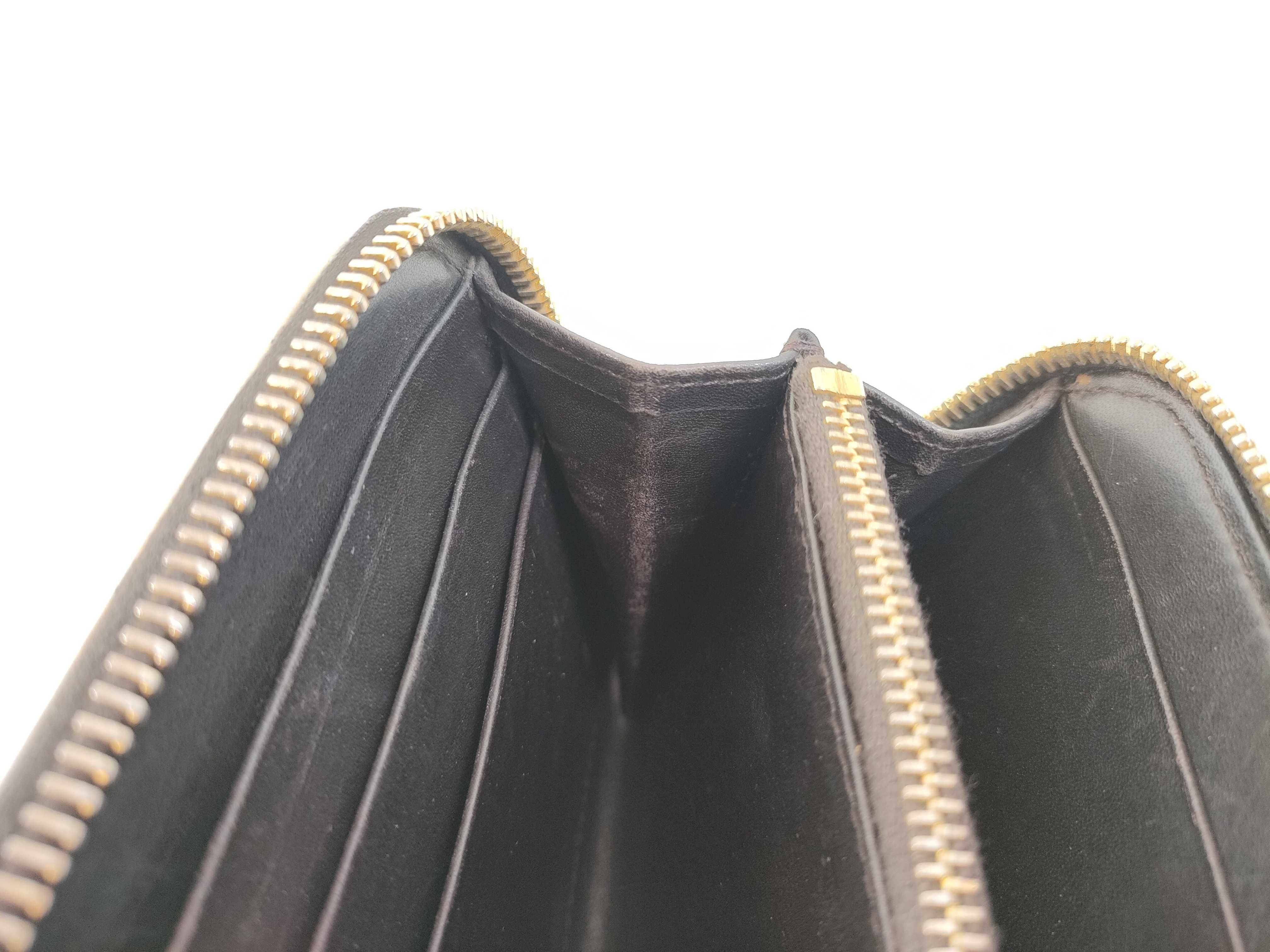 leather embossed round zipper wallet — view 9
