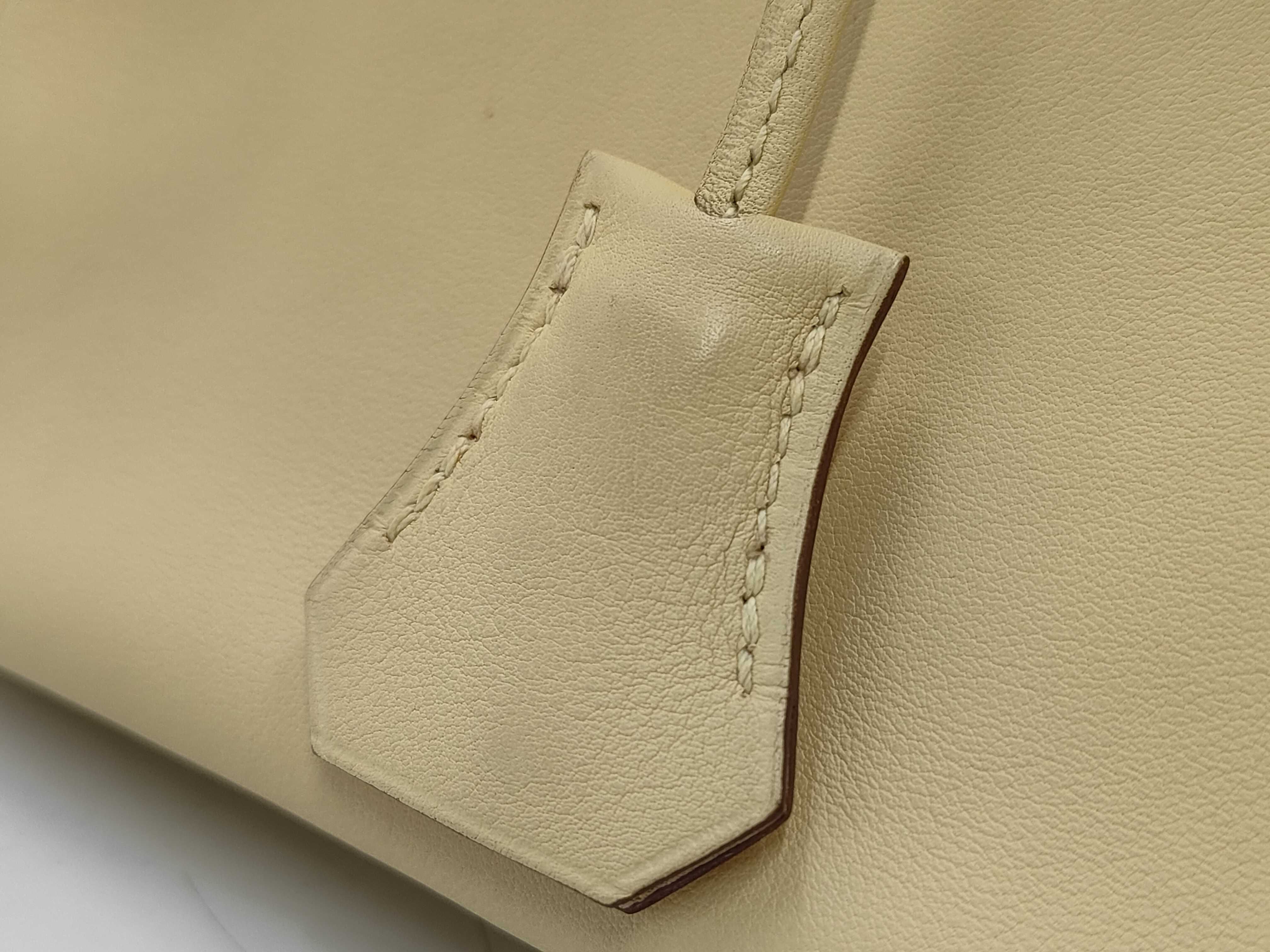Birkin 25 Swift Yellow T Stamp/2015 Clochette Padlock Handbag — view 11