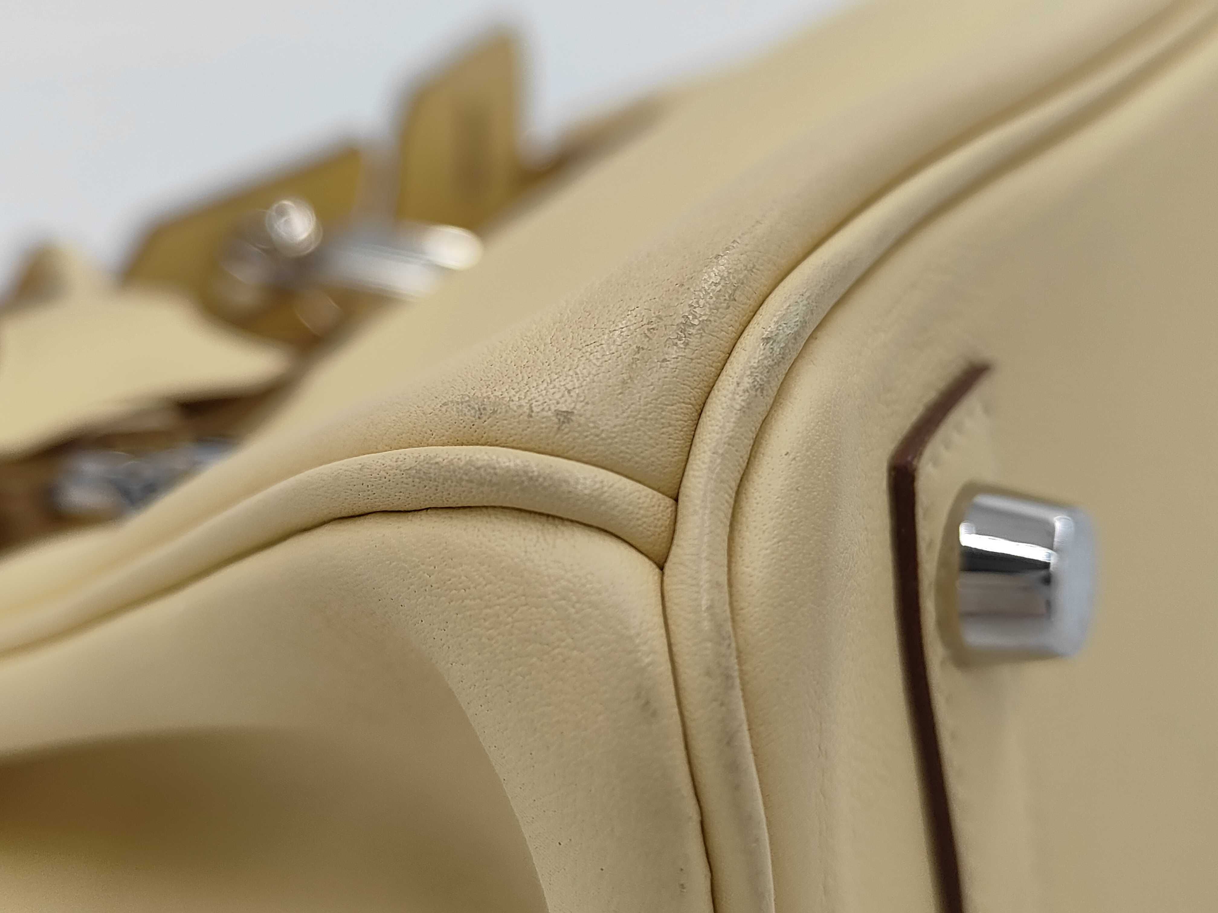 Birkin 25 Swift Yellow T Stamp/2015 Clochette Padlock Handbag — view 4