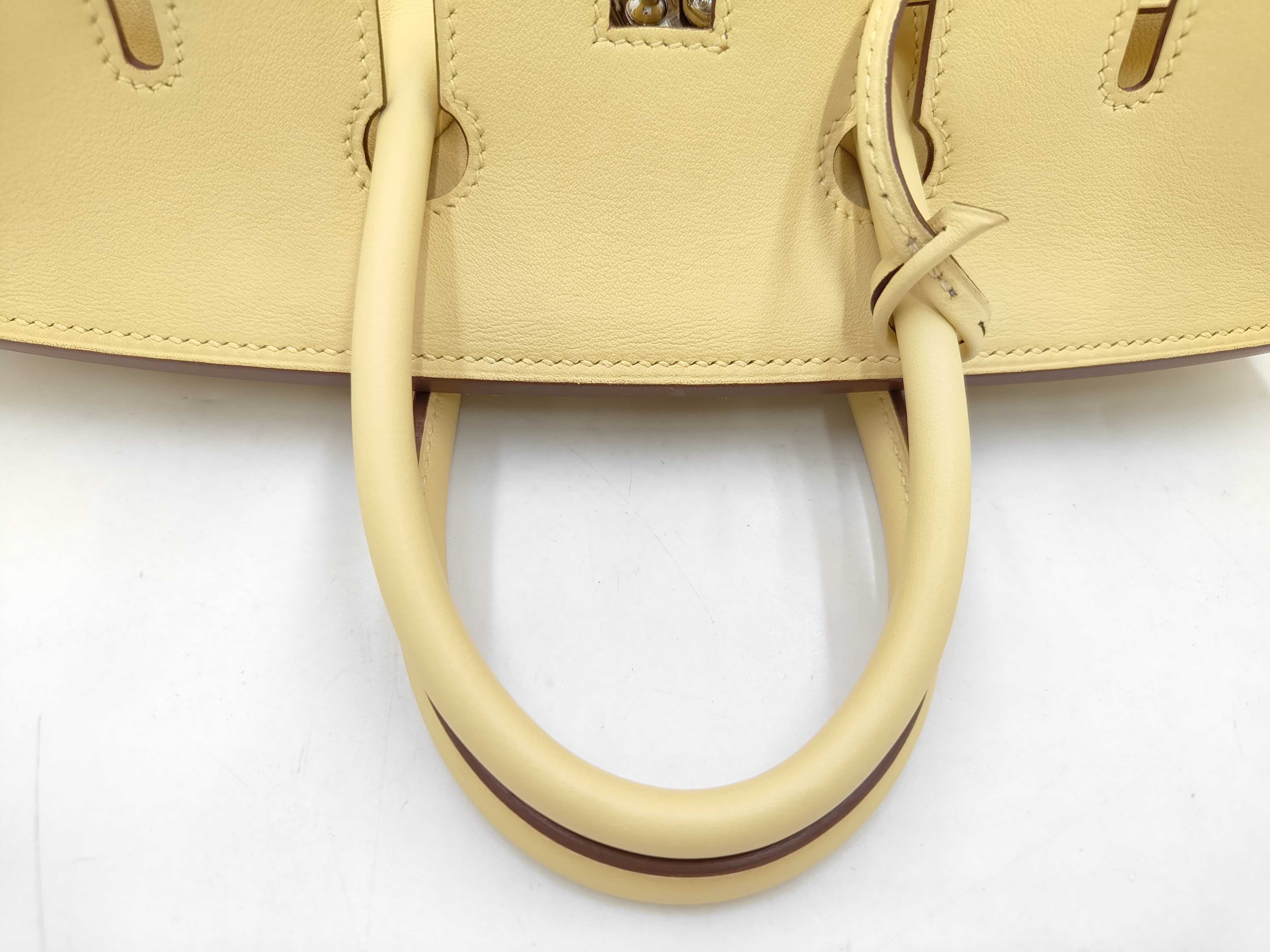 Birkin 25 Swift Yellow T Stamp/2015 Clochette Padlock Handbag — view 5