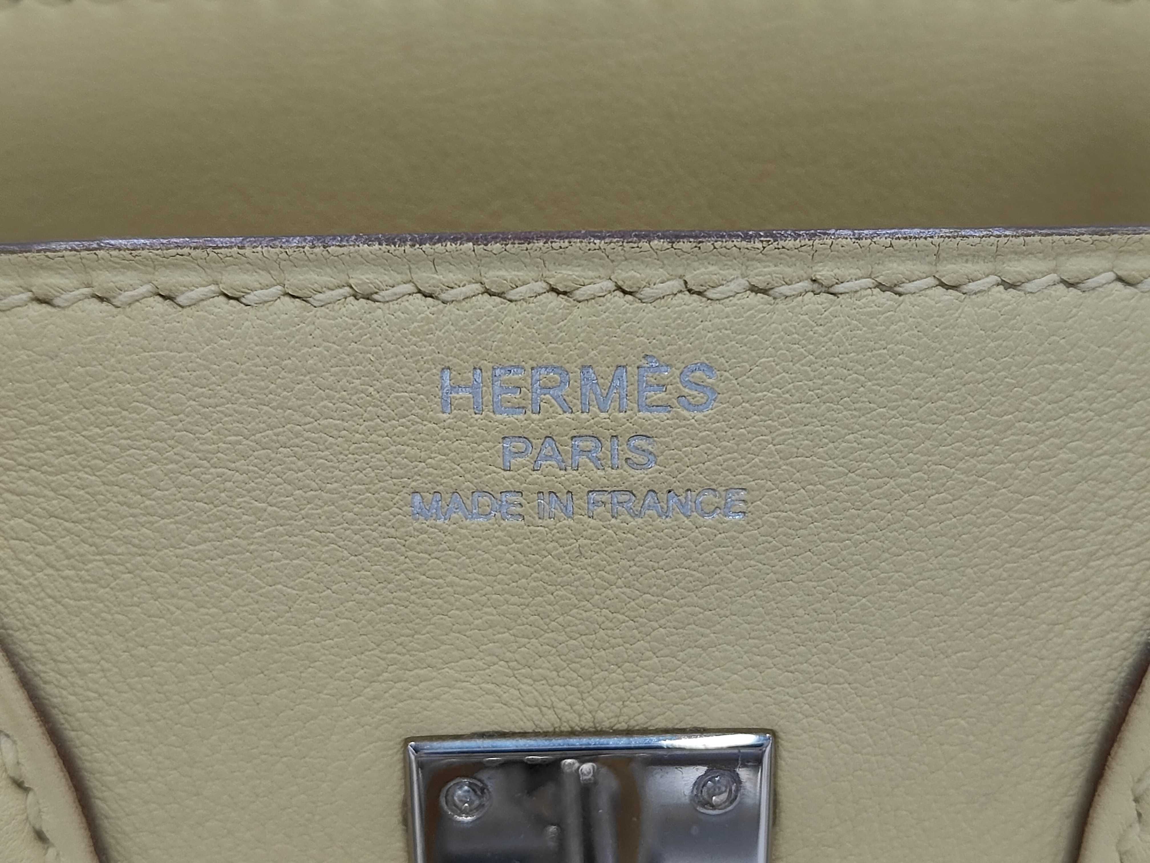 Birkin 25 Swift Yellow T Stamp/2015 Clochette Padlock Handbag — view 8