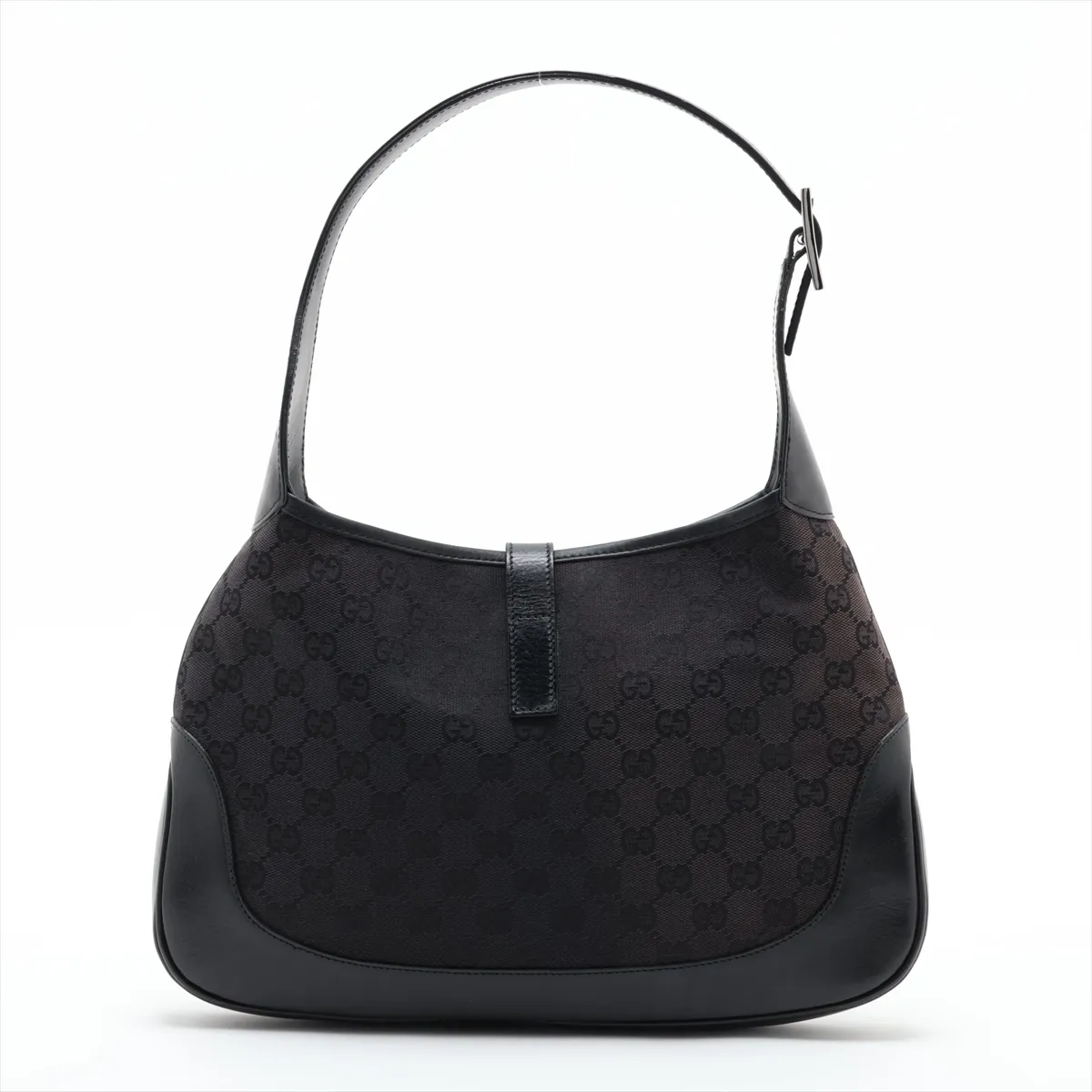 GG Canvas Jackie Canvas x Leather Shoulder Bag, Black — view 2