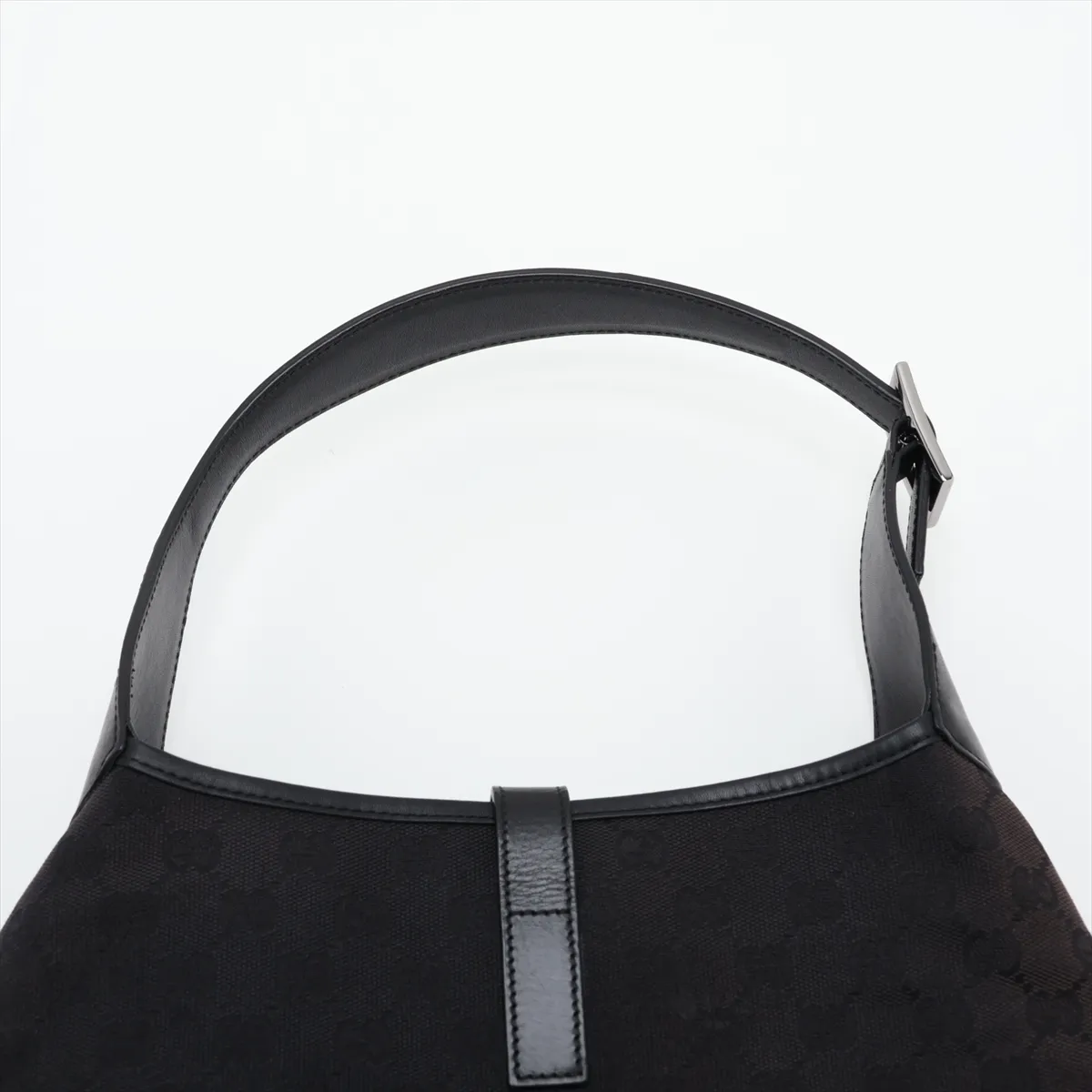 GG Canvas Jackie Canvas x Leather Shoulder Bag, Black — view 6