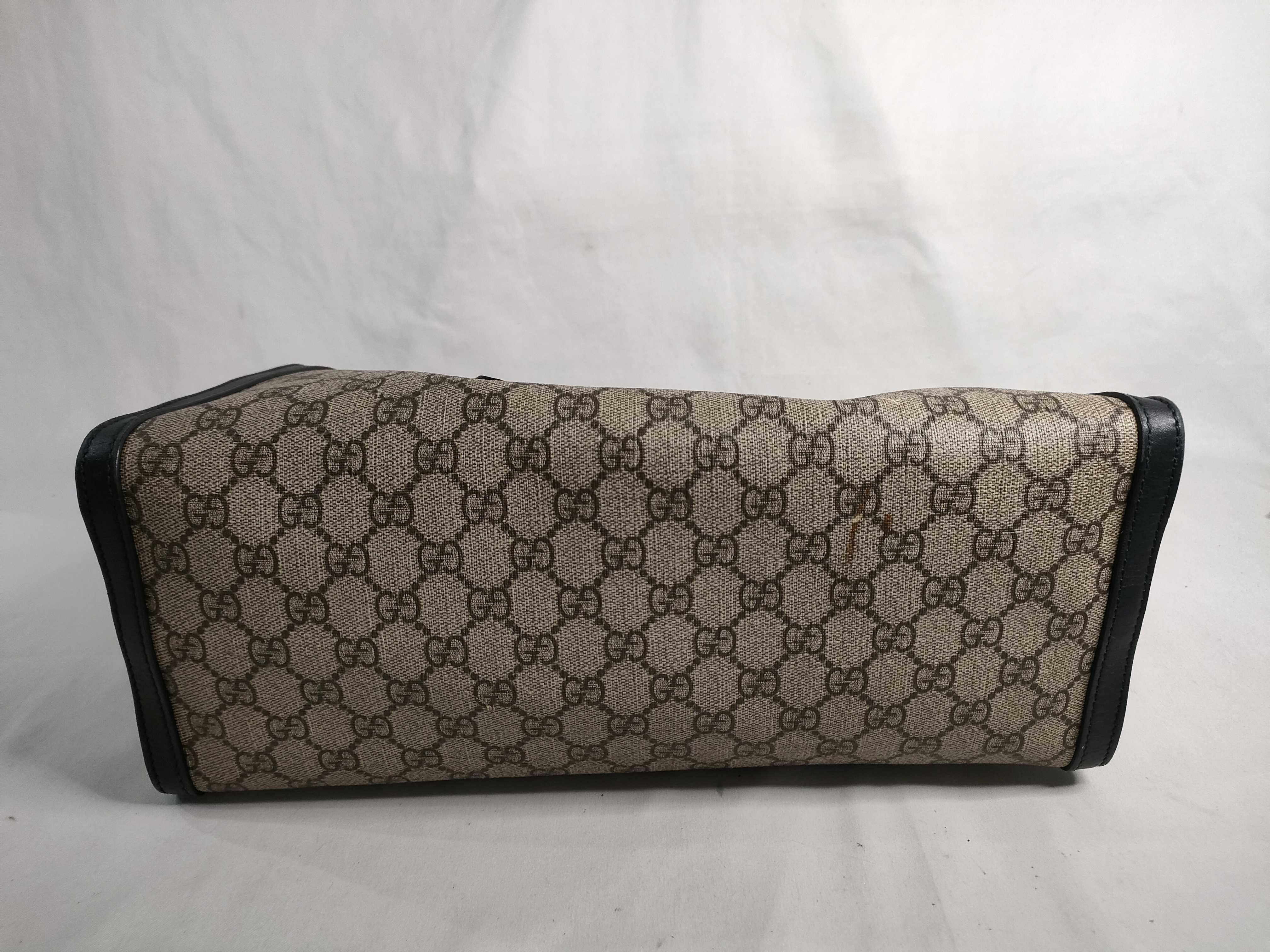 GG Supreme PH- GG Supreme Beige Canvas Padlock Medium Tote Bag 35cm — view 7