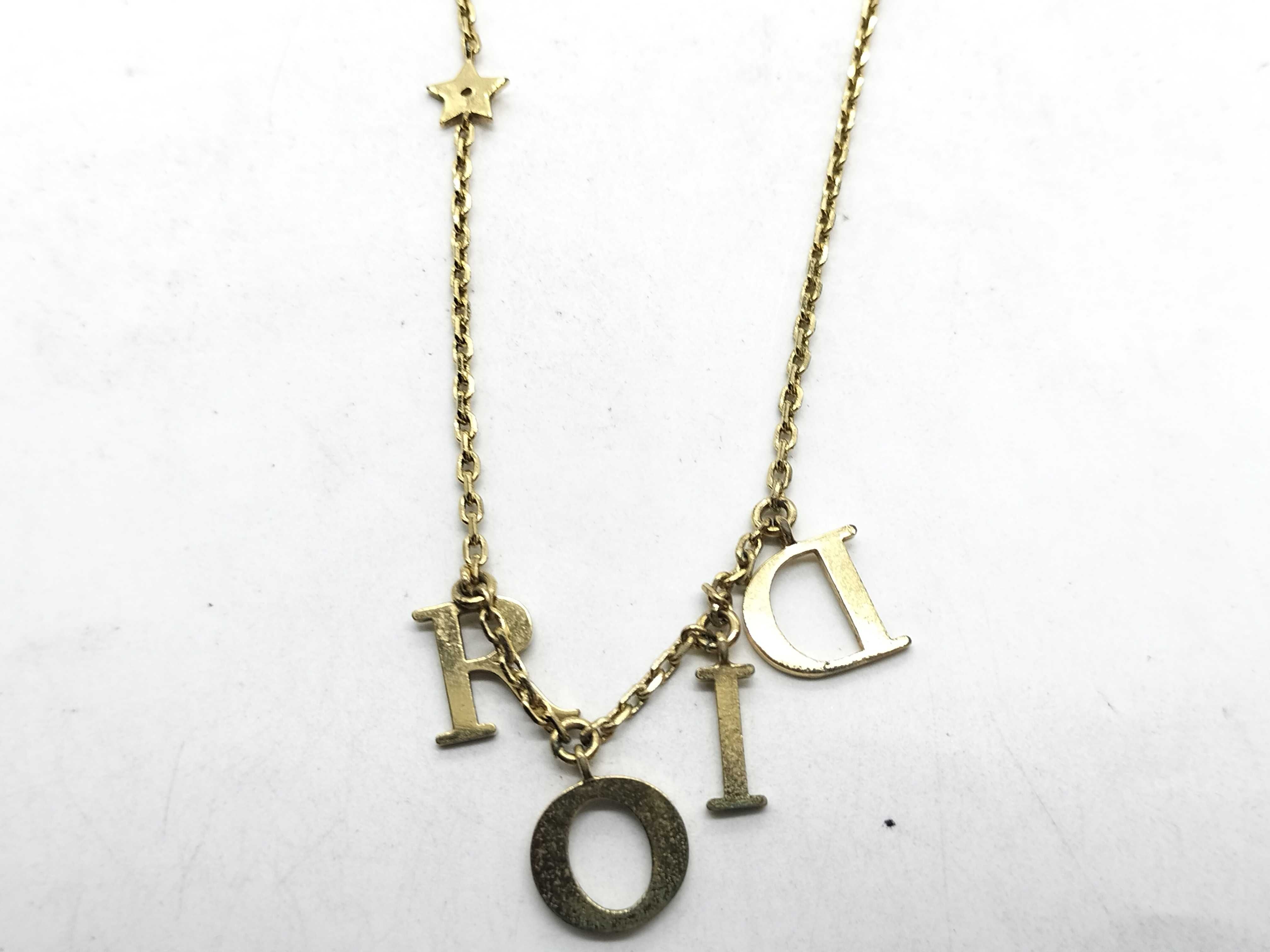 Rhinestone Alphabet Logo Plated Bracelet Necklace — view 3