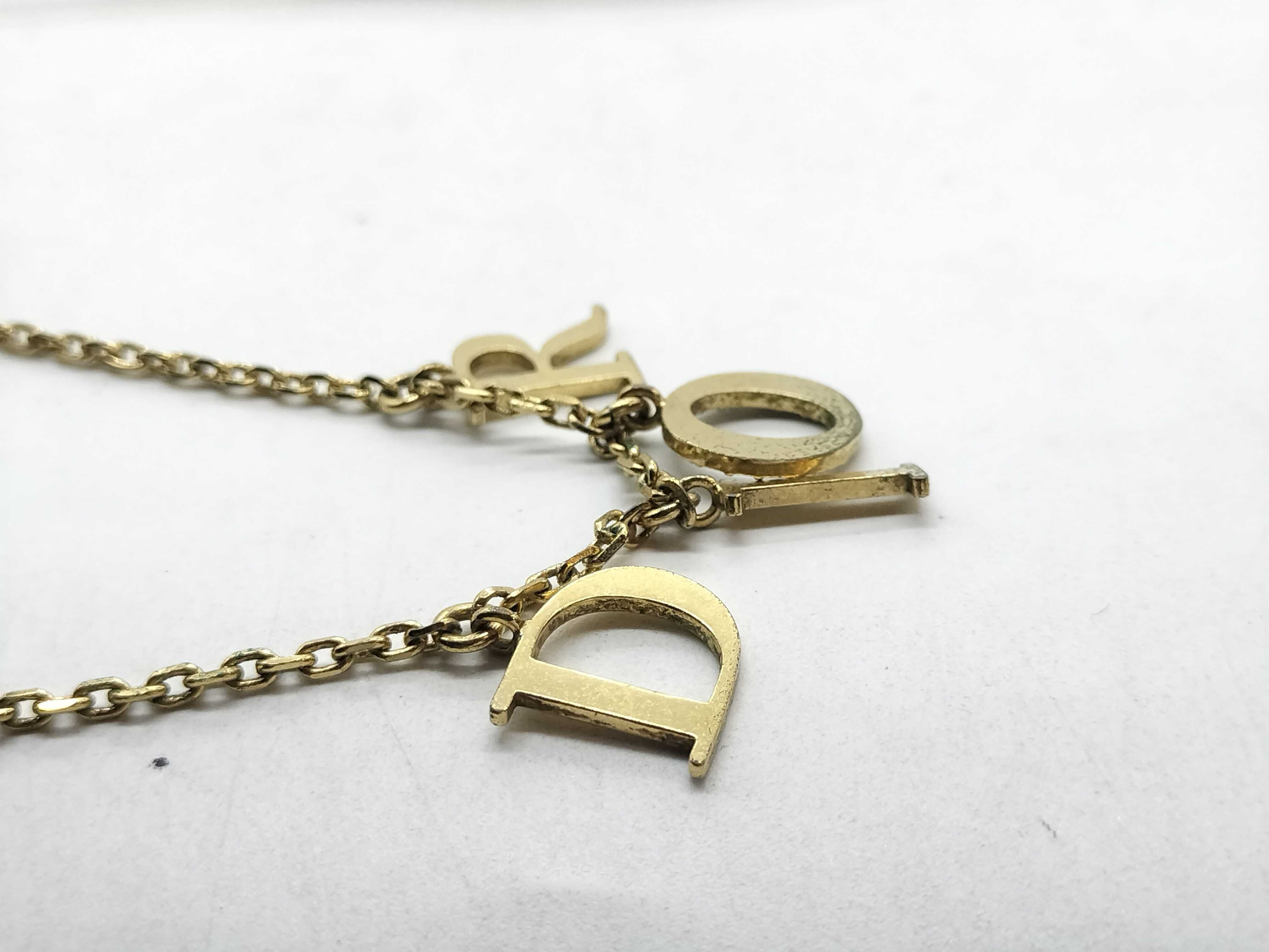 Rhinestone Alphabet Logo Plated Bracelet Necklace — view 4
