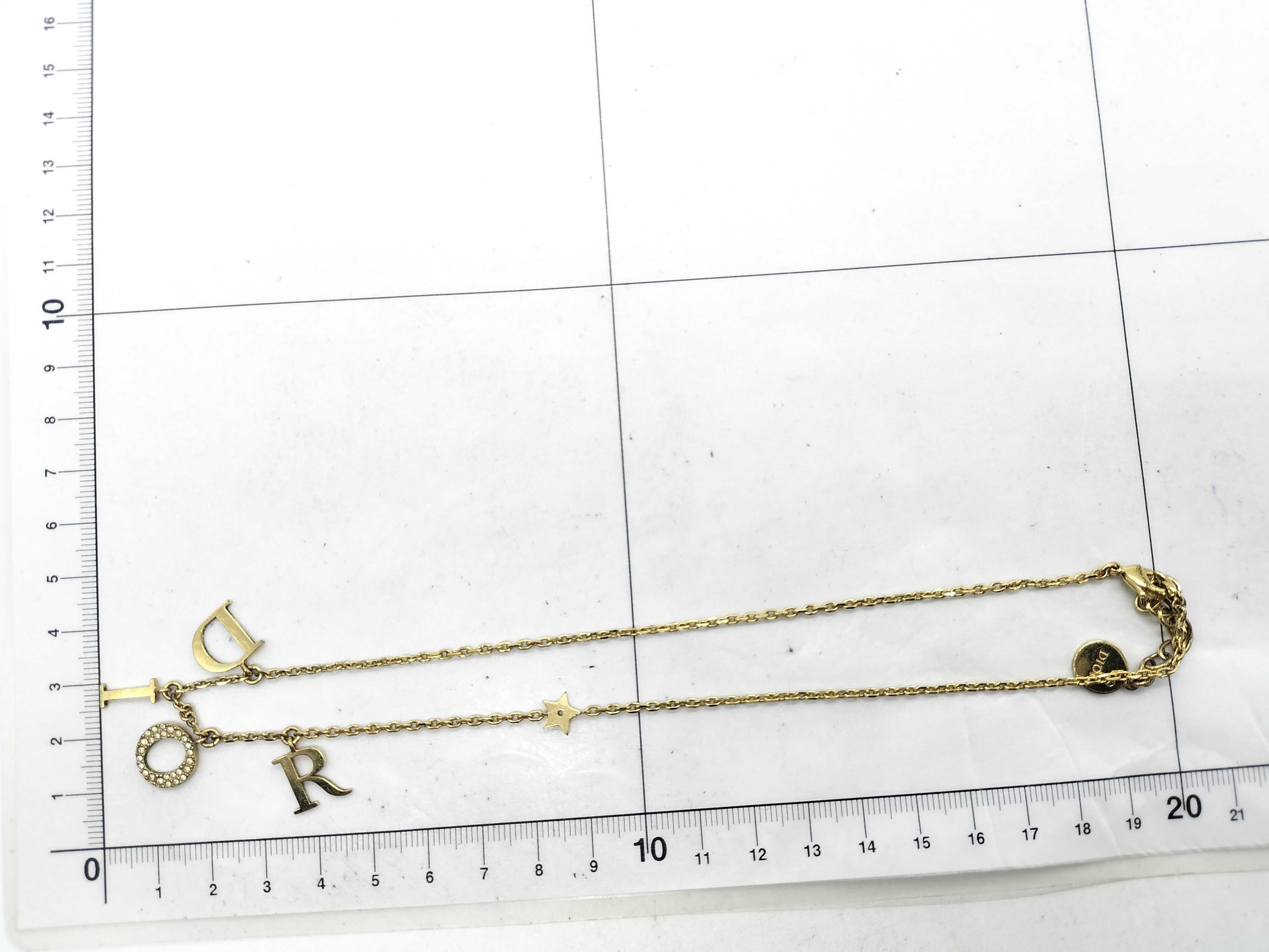 Rhinestone Alphabet Logo Plated Bracelet Necklace — view 7