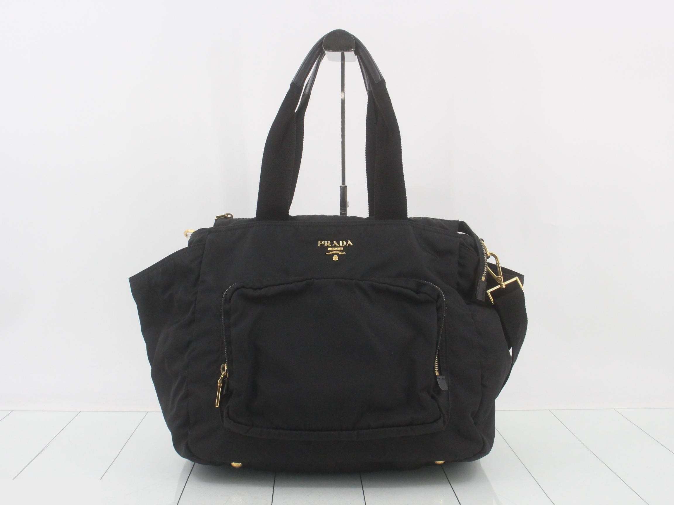 Nylon 2-way tote bag