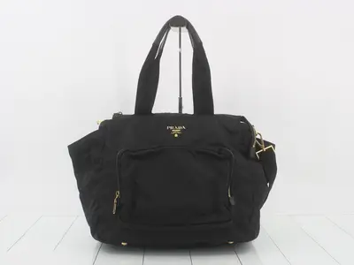 Nylon 2-way tote bag