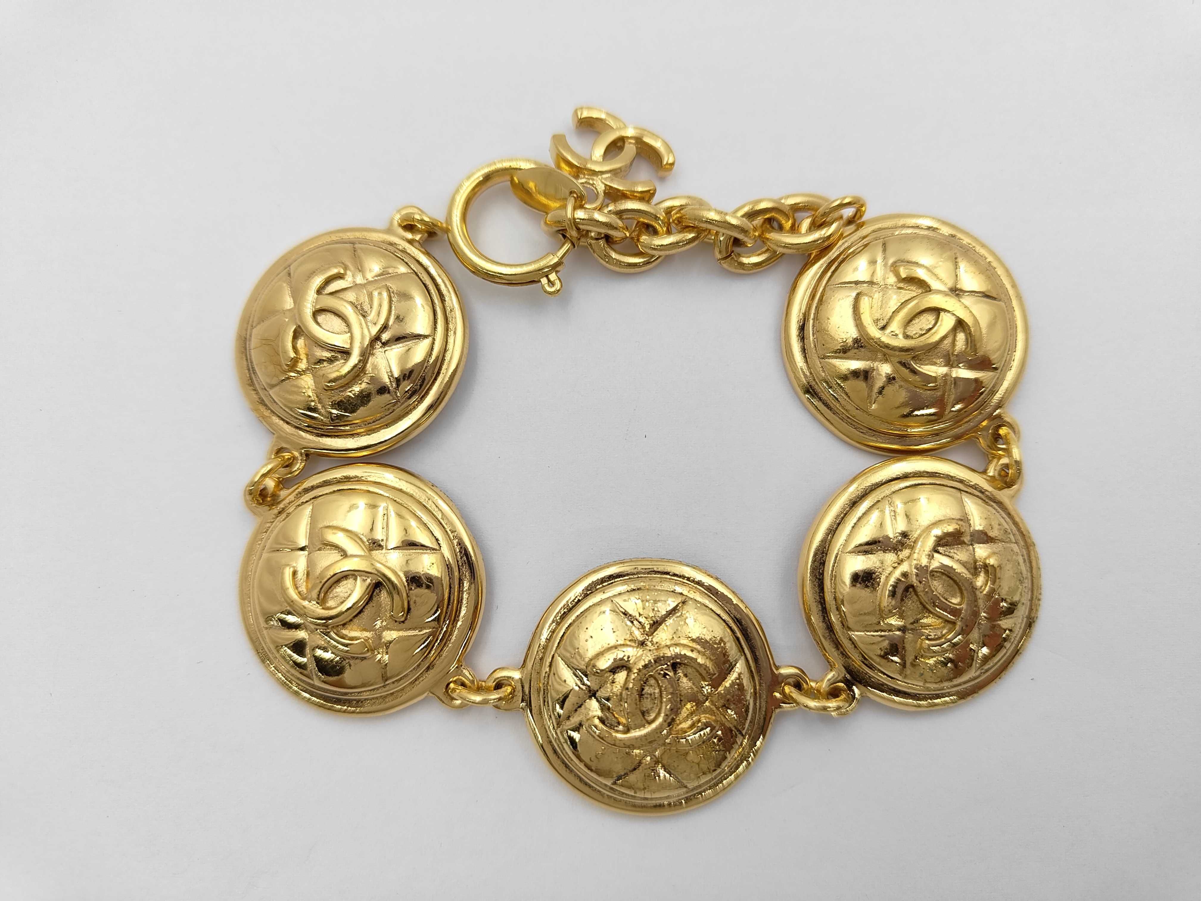 Bracelet, 5-strand Coco Mark, Matelassé, No Year Engraving, Gold Bracelet/Bangle
