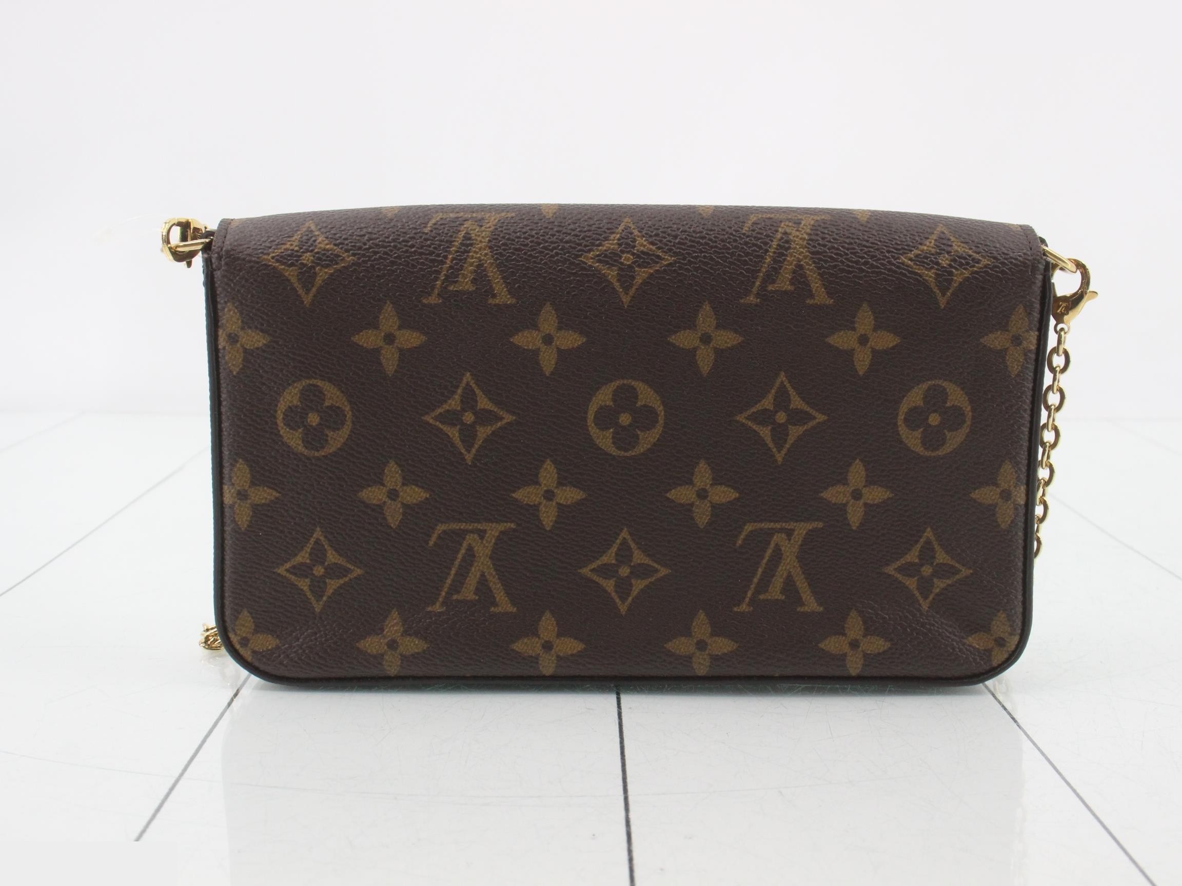 Monogram Pochette Felicie, Fuchsia, Shoulder Bag with 2 Cases — view 2