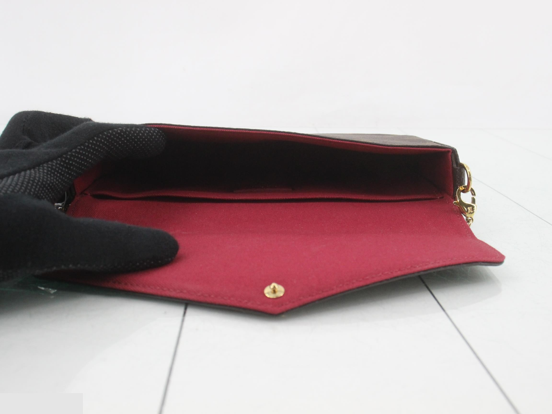 Monogram Pochette Felicie, Fuchsia, Shoulder Bag with 2 Cases — view 4