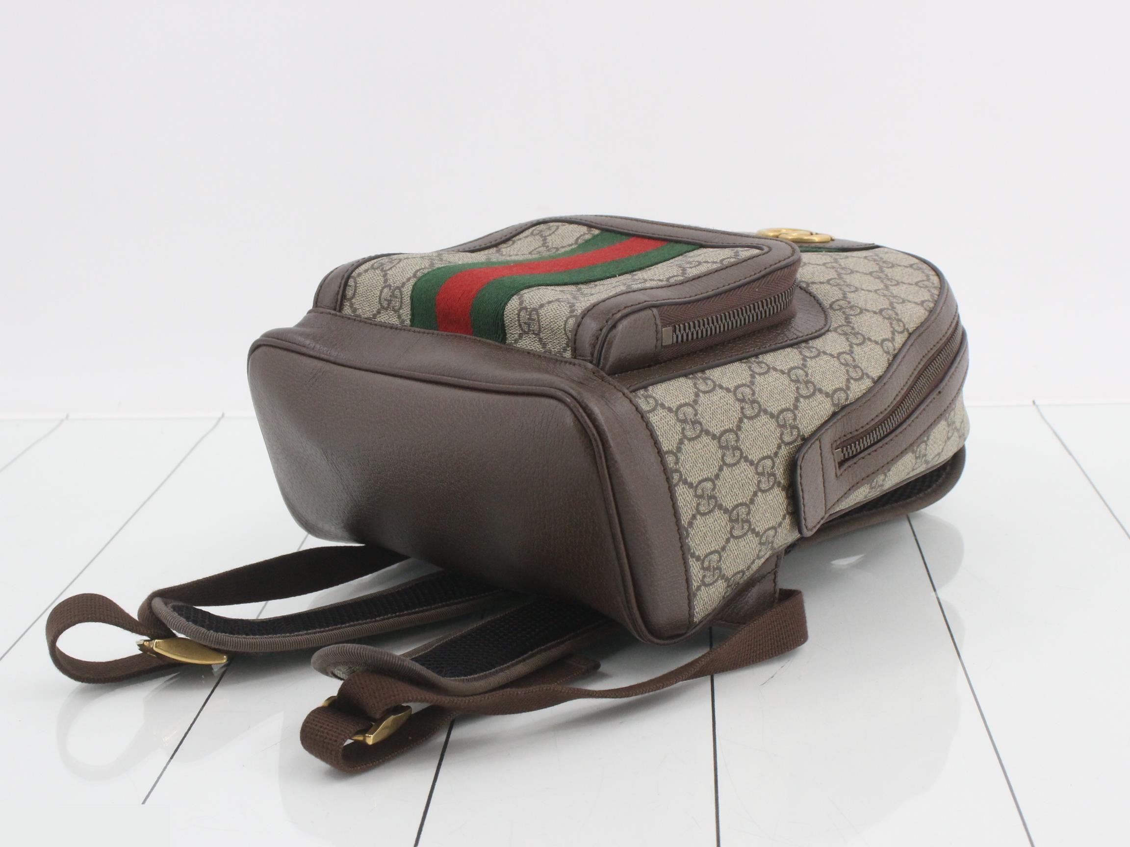 GG Marmont Backpack, PVC/Leather, Brown — view 6