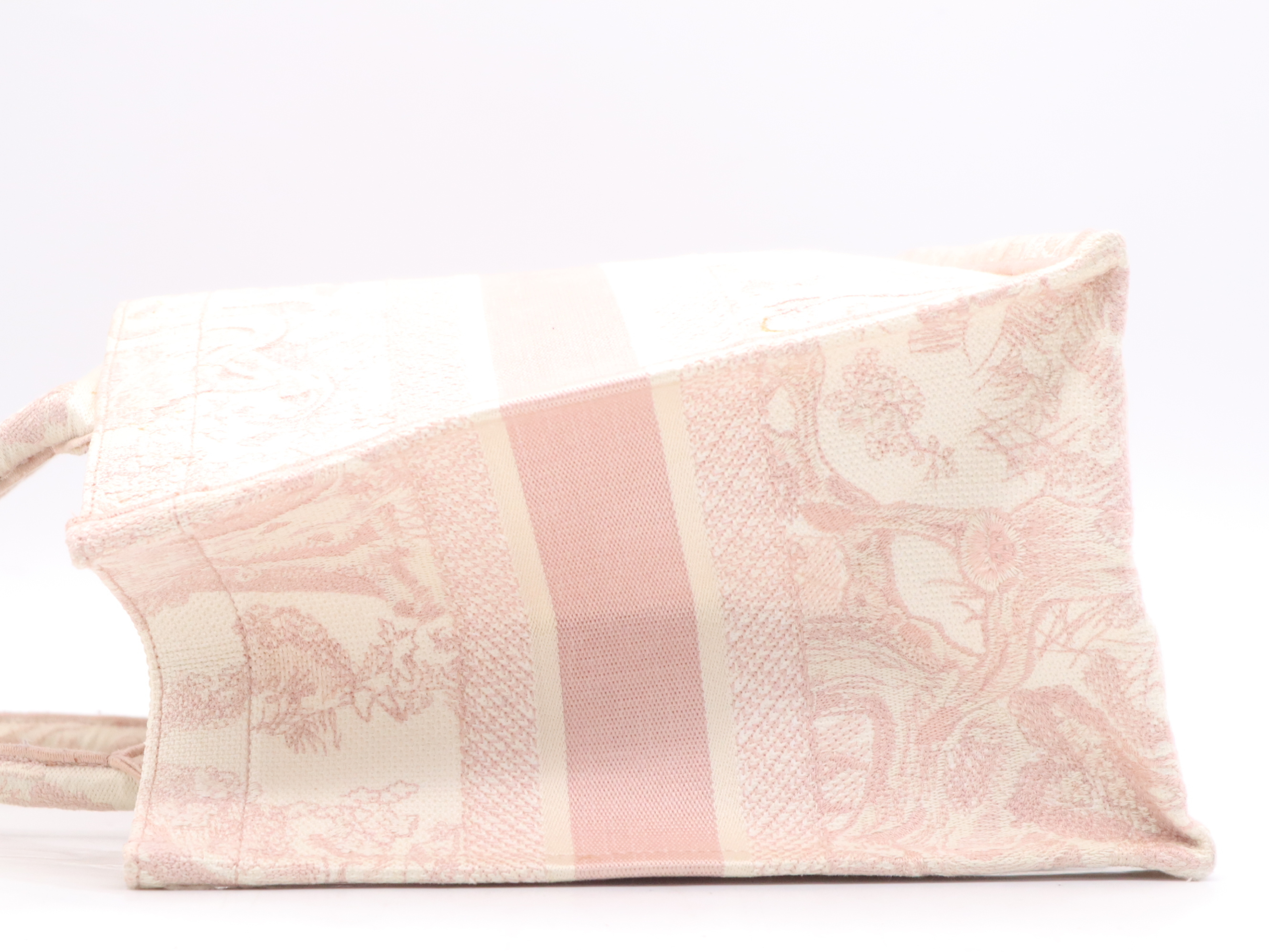 Canvas Book Pink Tote Bag with Dust Bag and Guarantee Card — view 3
