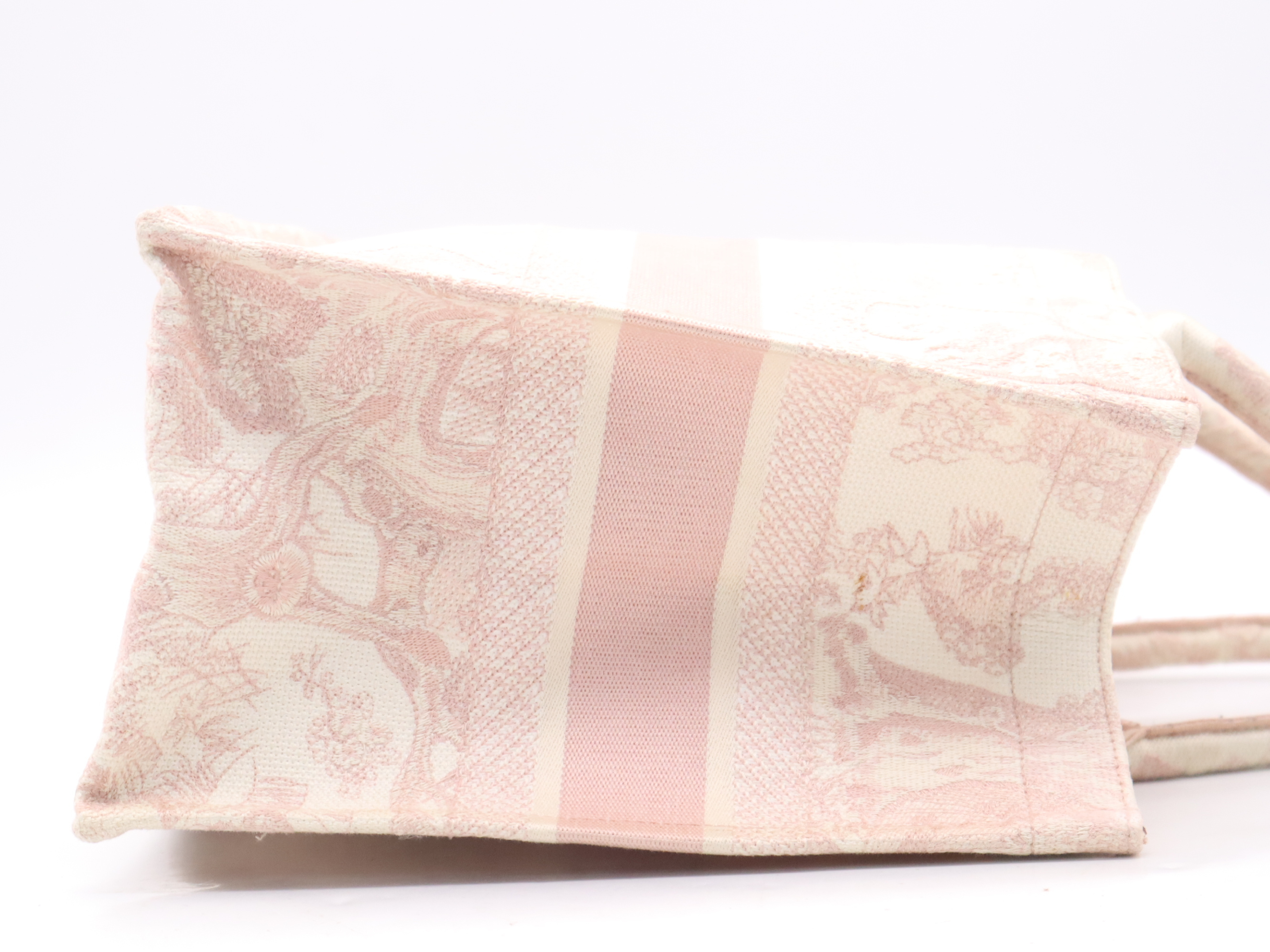 Canvas Book Pink Tote Bag with Dust Bag and Guarantee Card — view 5
