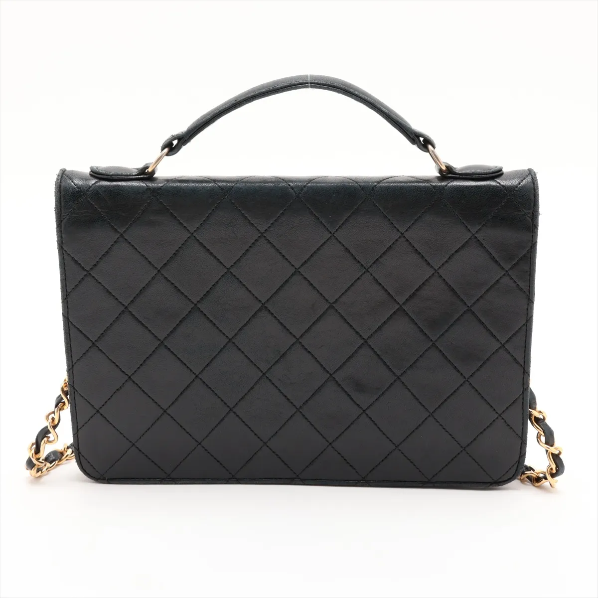 [Individually packaged] Chanel Matelassé Lambskin 2-Way Shoulder Bag, Black with Gold Hardware, 1811916, Unit 1 — view 2