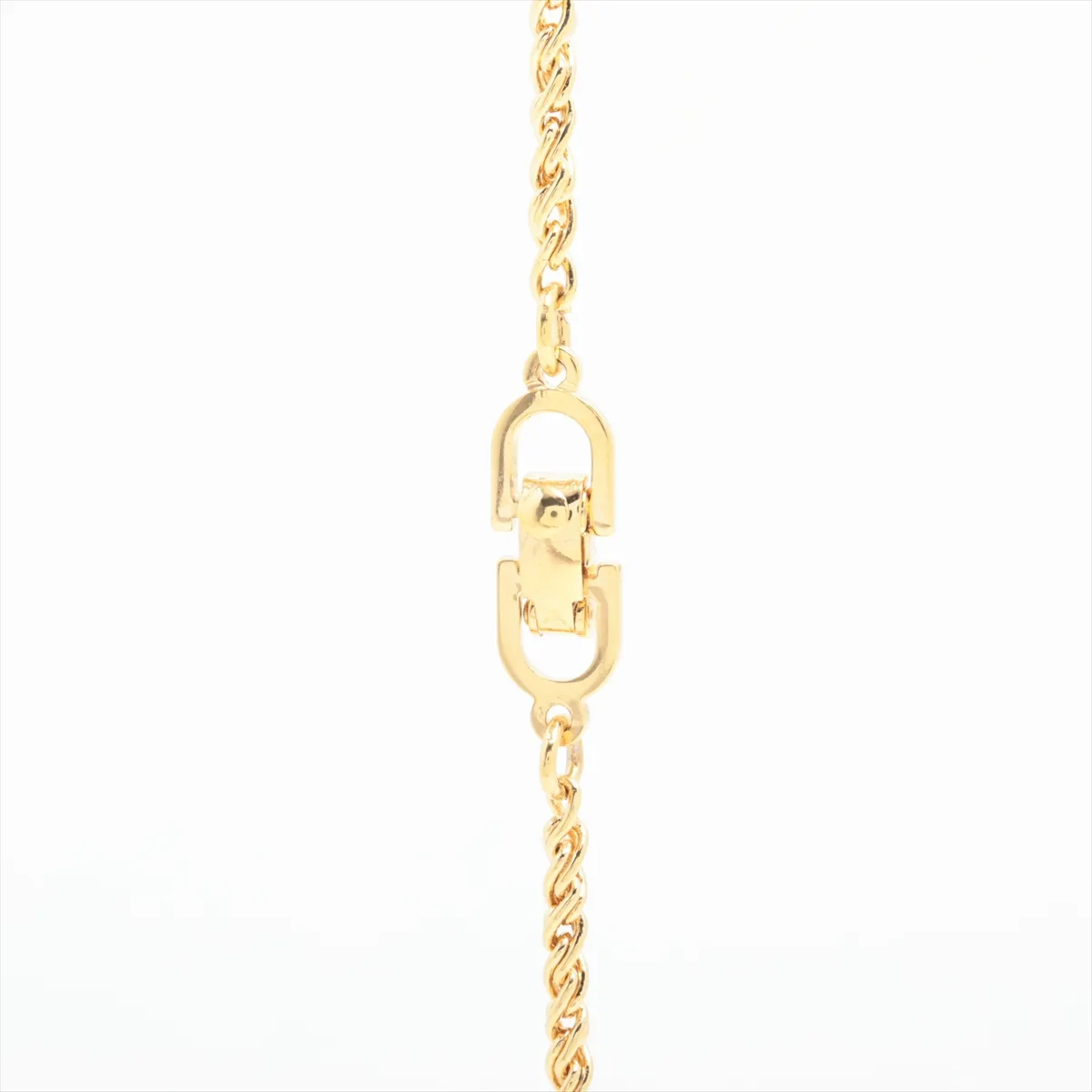 logo long necklace, GP gold, — view 4