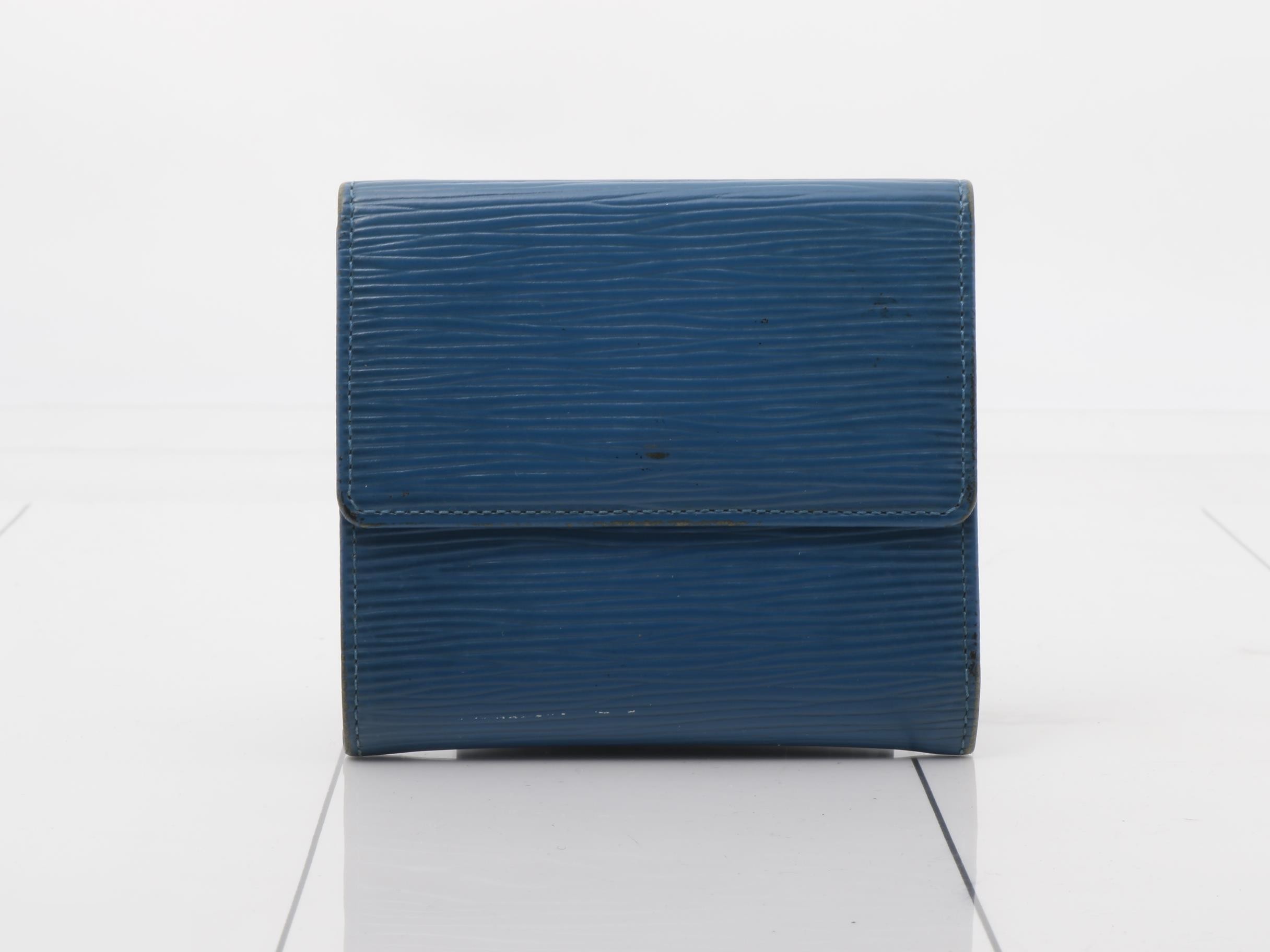 Epi Portemonnaie Billet Carte Credit Toledo Blue Wallet — view 2