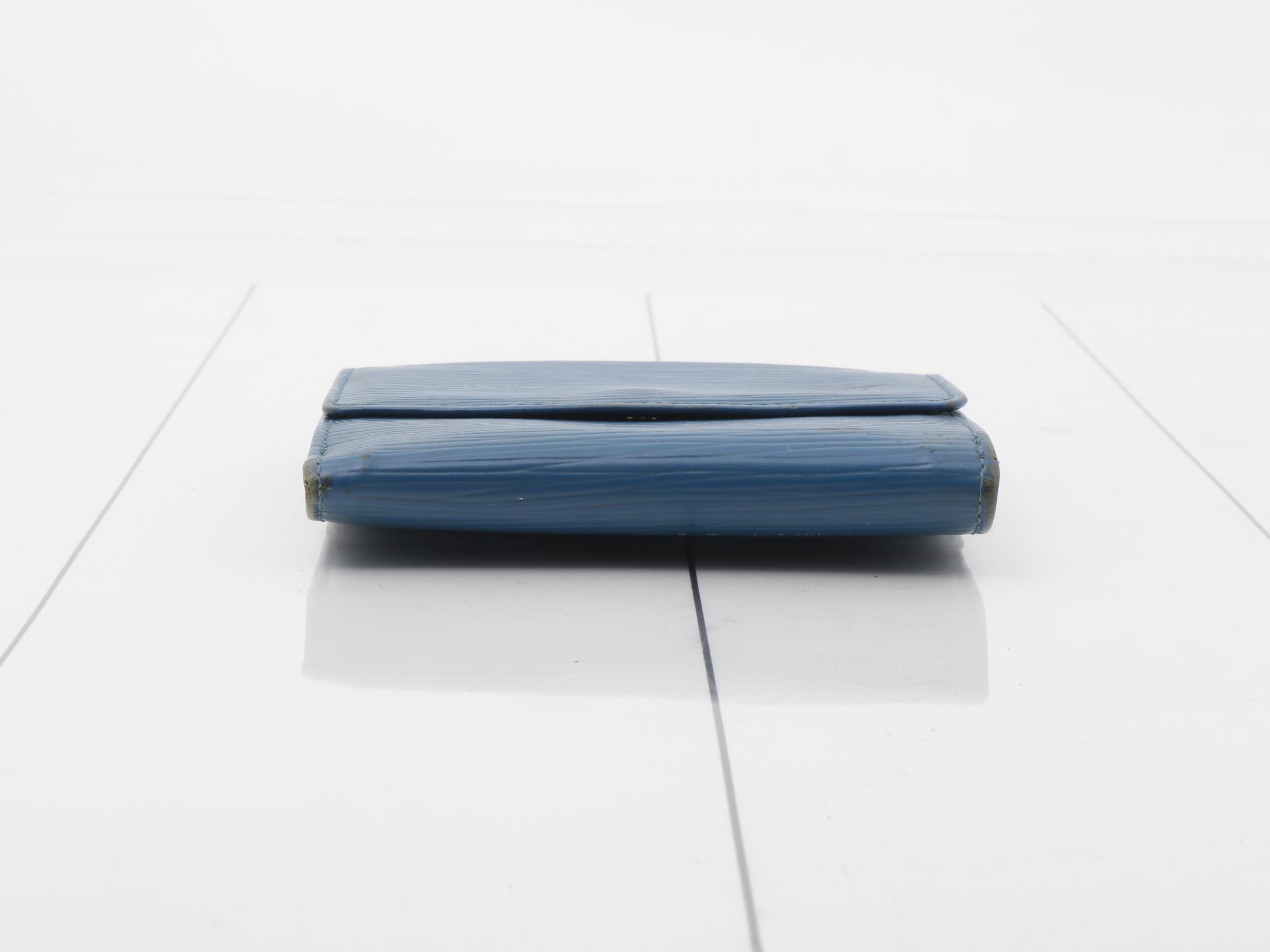 Epi Portemonnaie Billet Carte Credit Toledo Blue Wallet — view 3