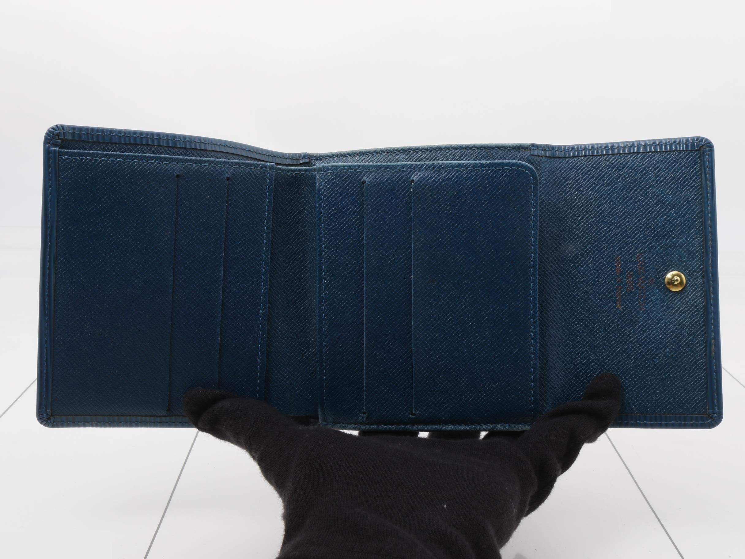 Epi Portemonnaie Billet Carte Credit Toledo Blue Wallet — view 4