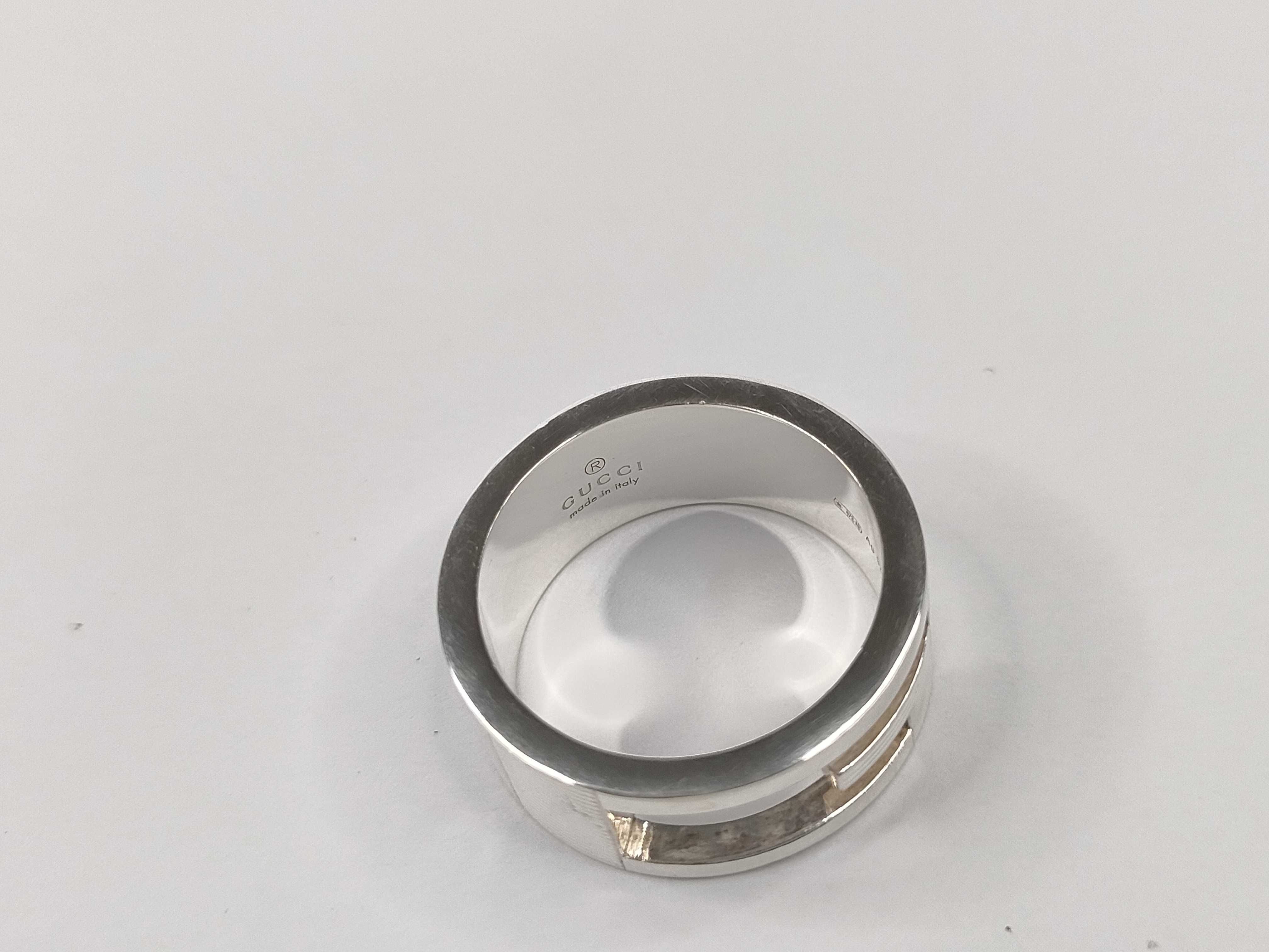 ring, branded G cutout G, 925 sterling silver, size 11, 8g. — view 5