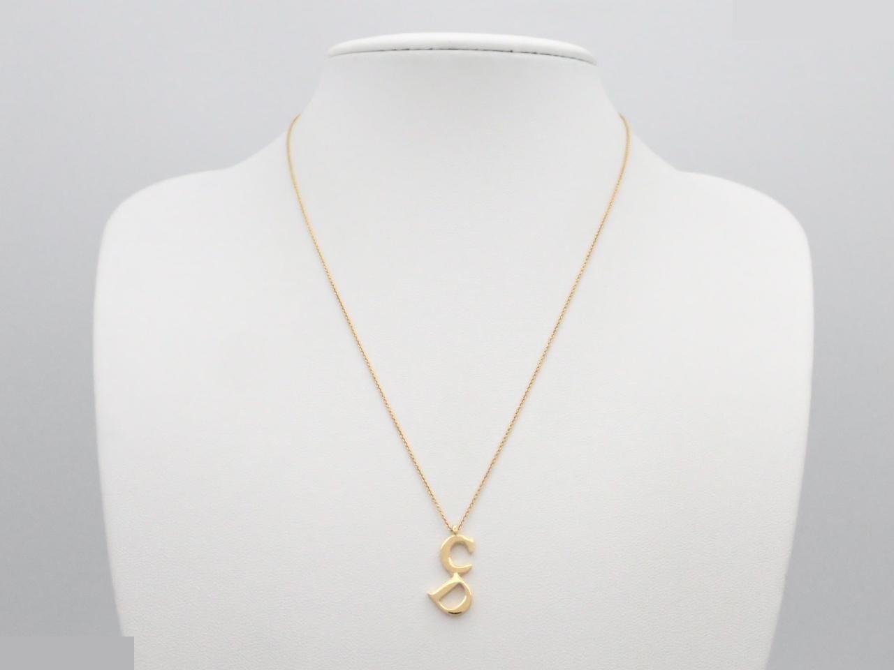 CD logo necklace — view 3