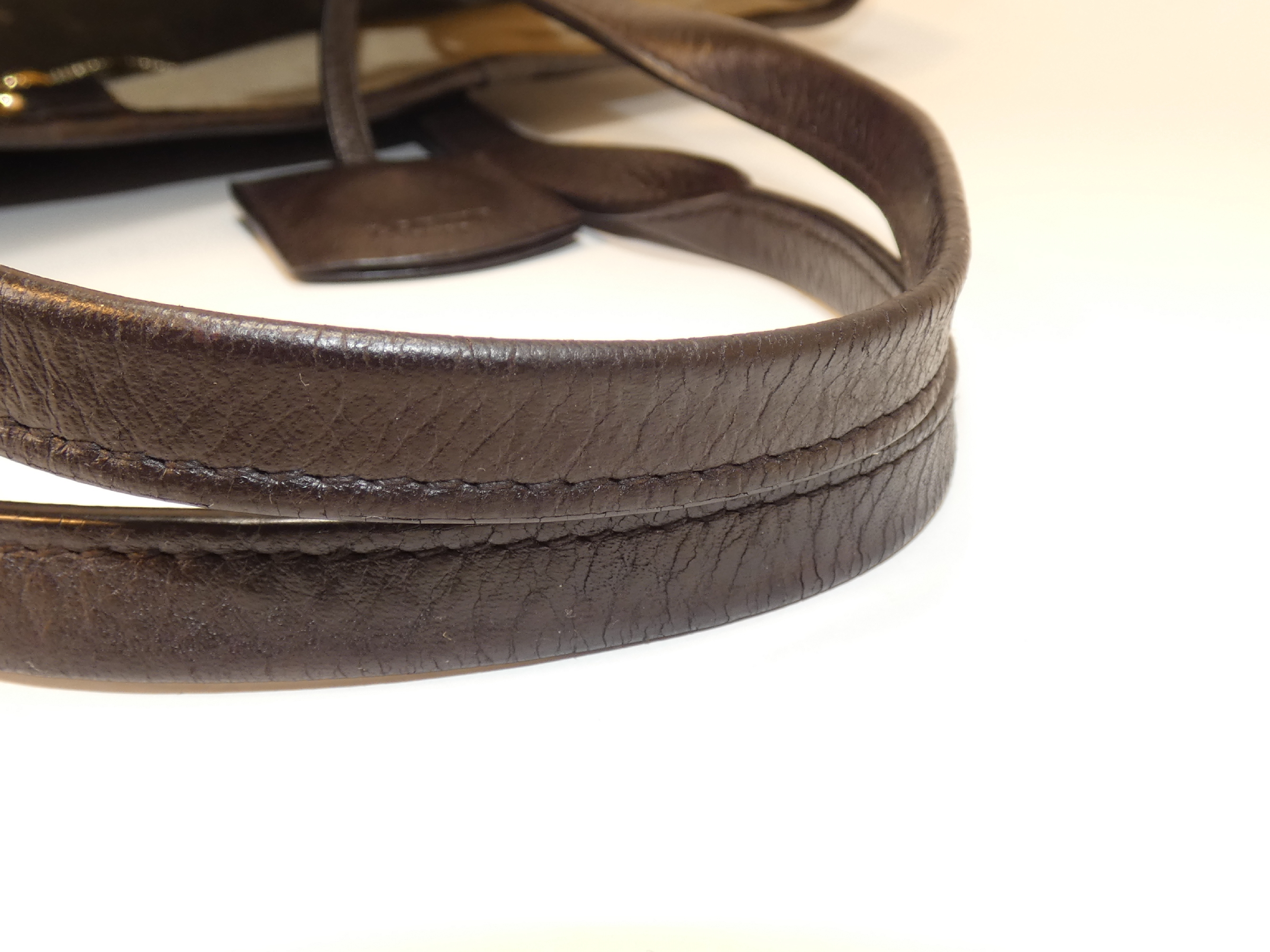 Heritage Leather Dark Brown Hand Tote Bag — view 4