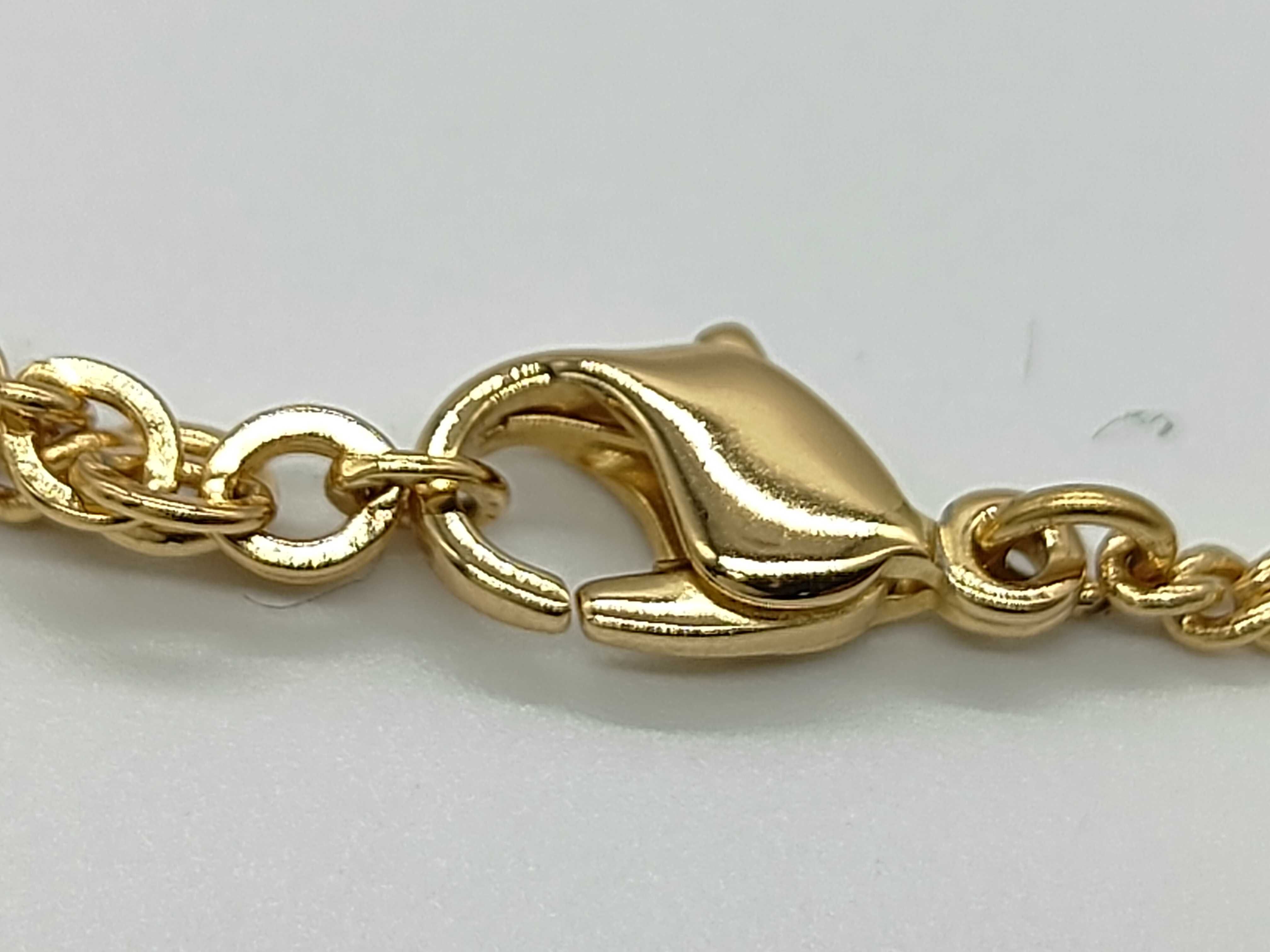 CD Logo Rhinestone Gold Necklace — view 4