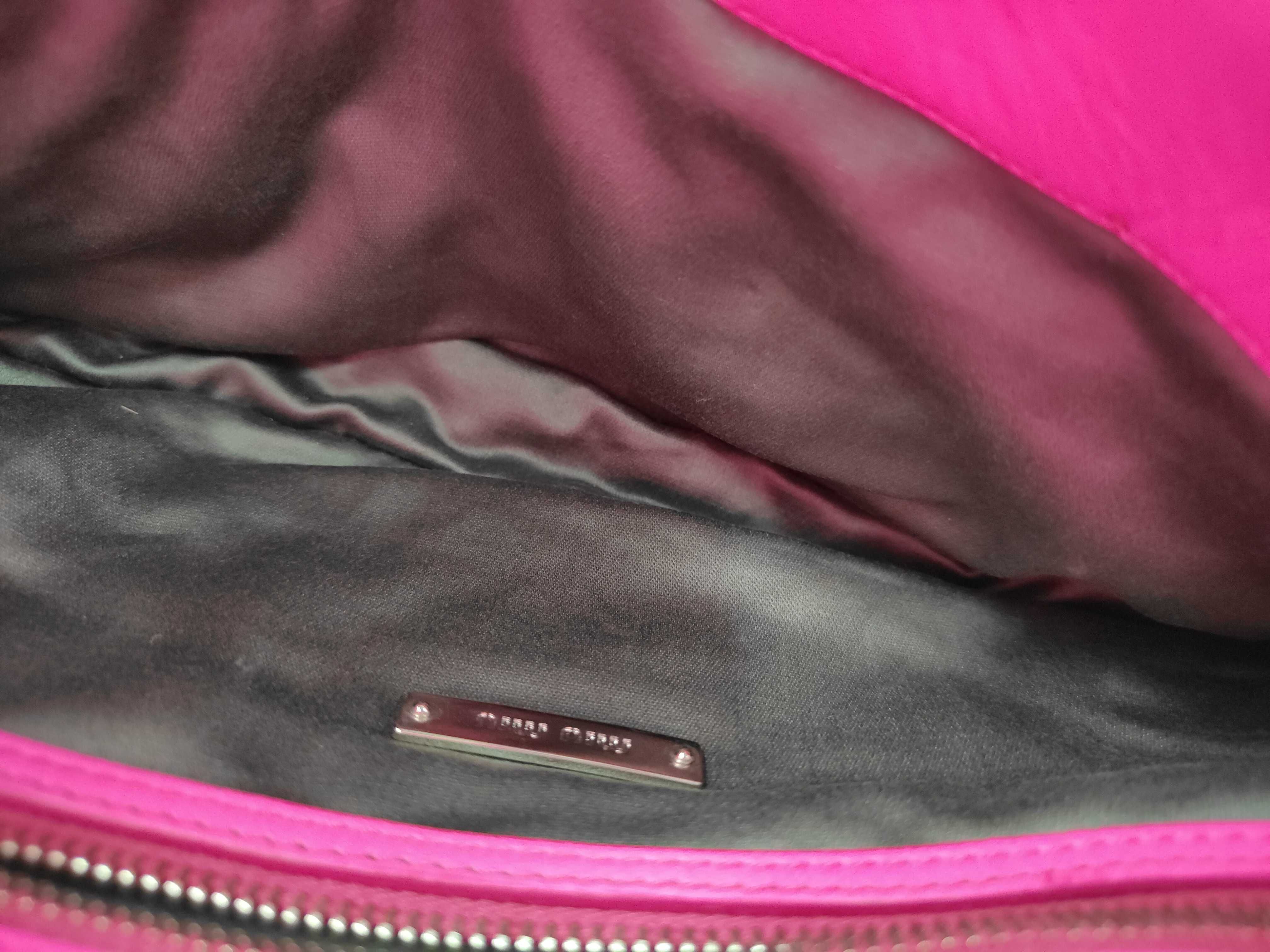 Hot Pink Nappa Leather Crystal Shoulder Bag RP0233 — view 9