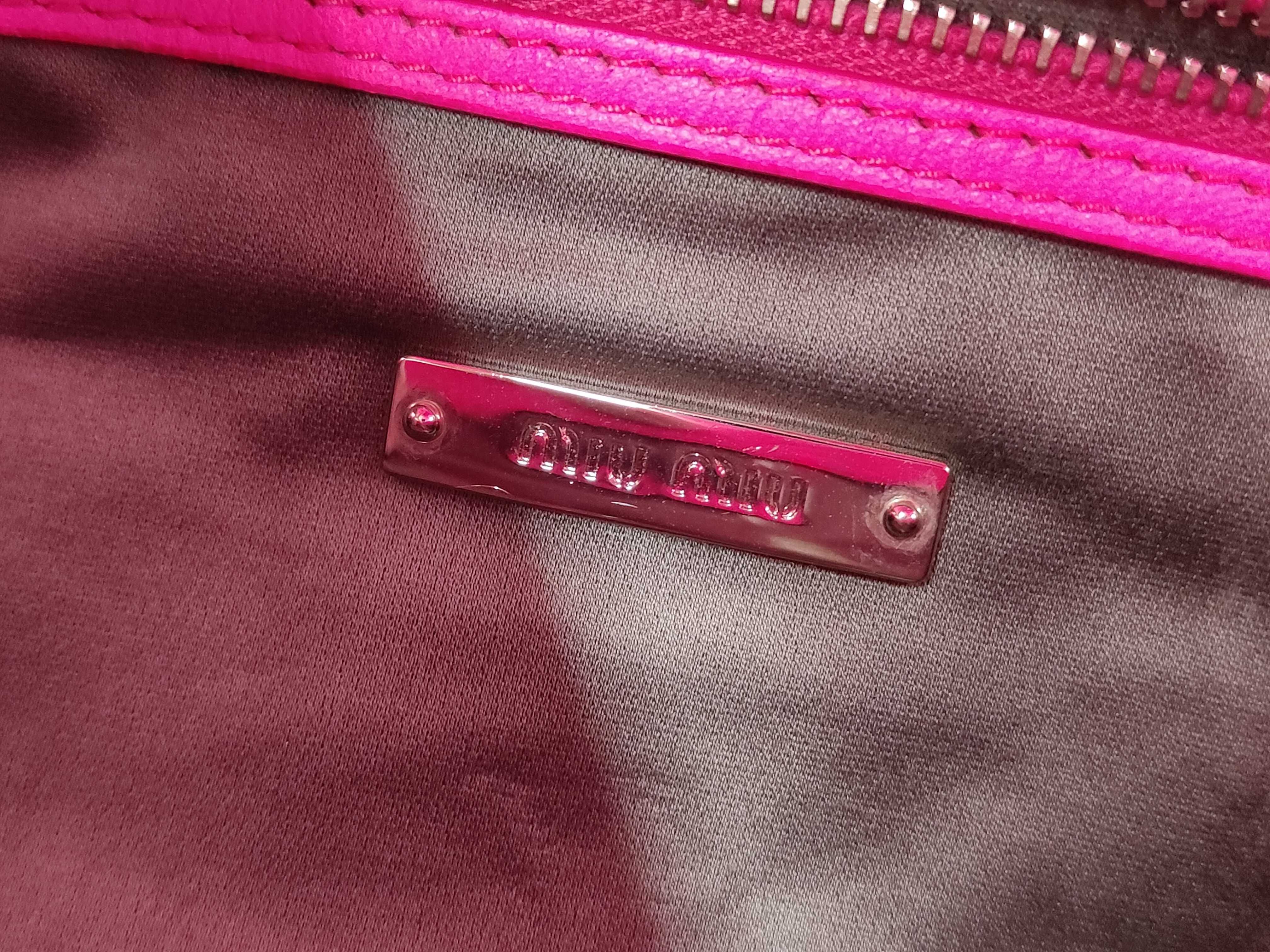 Hot Pink Nappa Leather Crystal Shoulder Bag RP0233 — view 10