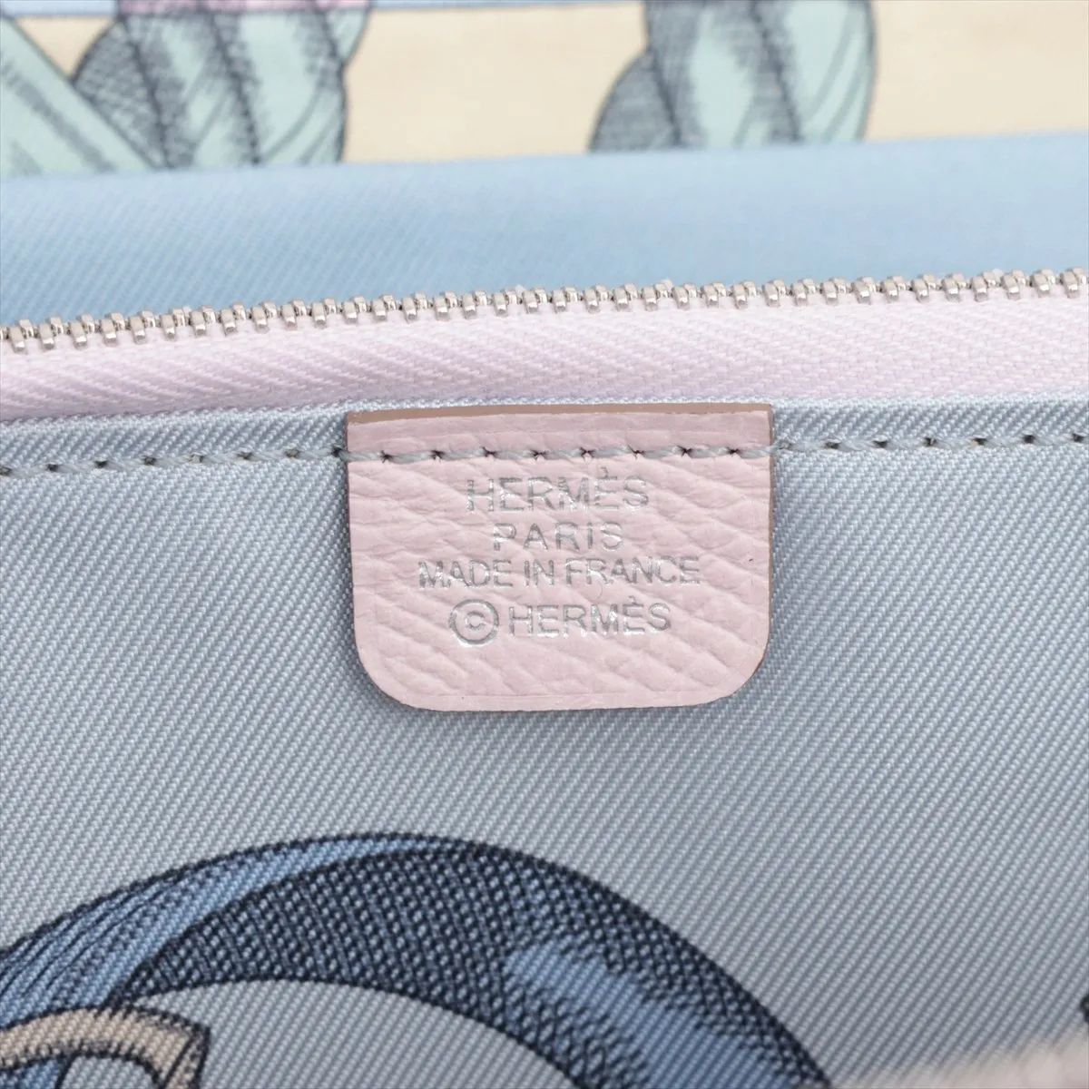 Azap Long Silk-in Vaux Epson Round Zip Wallet Mauve Sylvestre Silver Hardware W:2024 — view 8