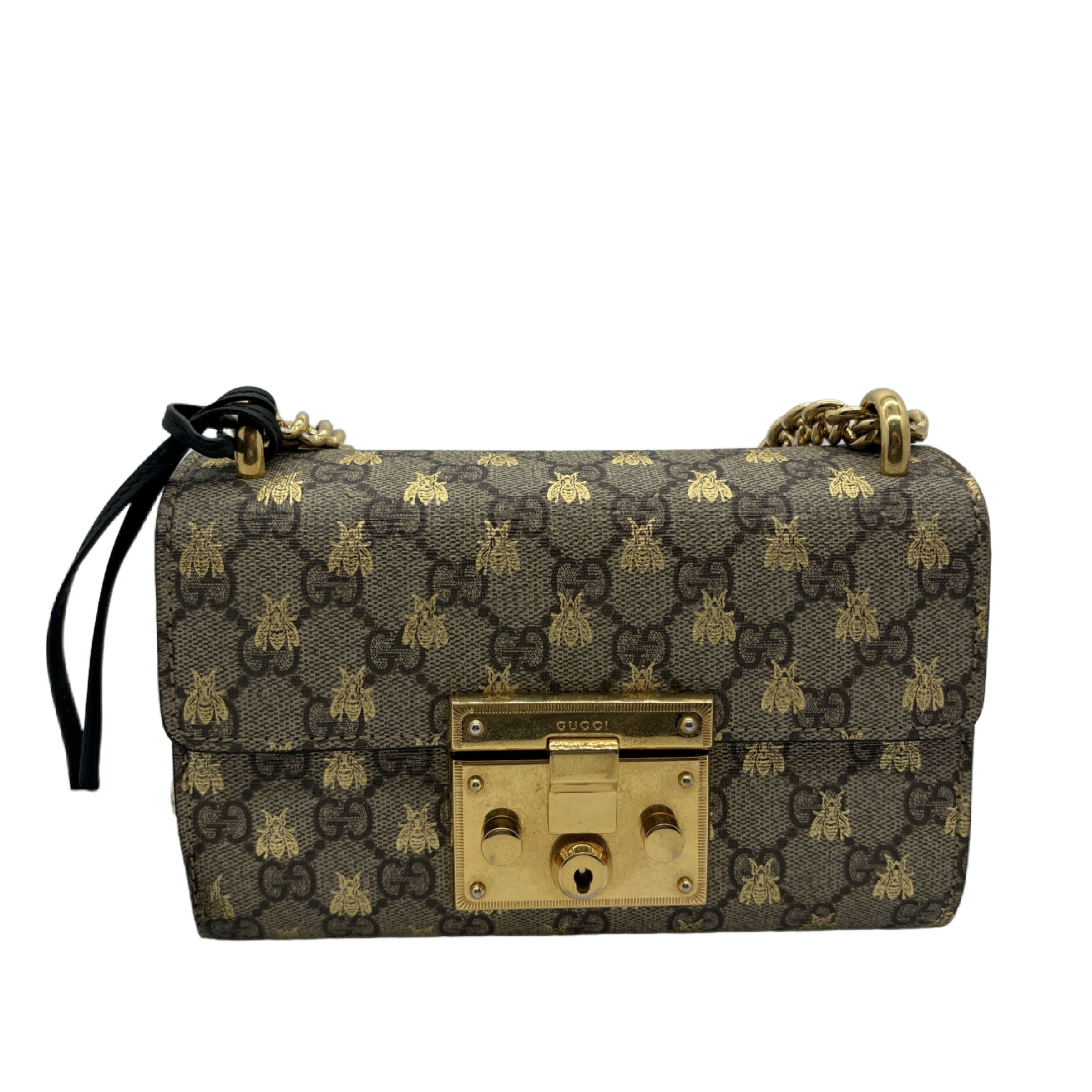 GG Supreme Bee Padlock Shoulder Bag