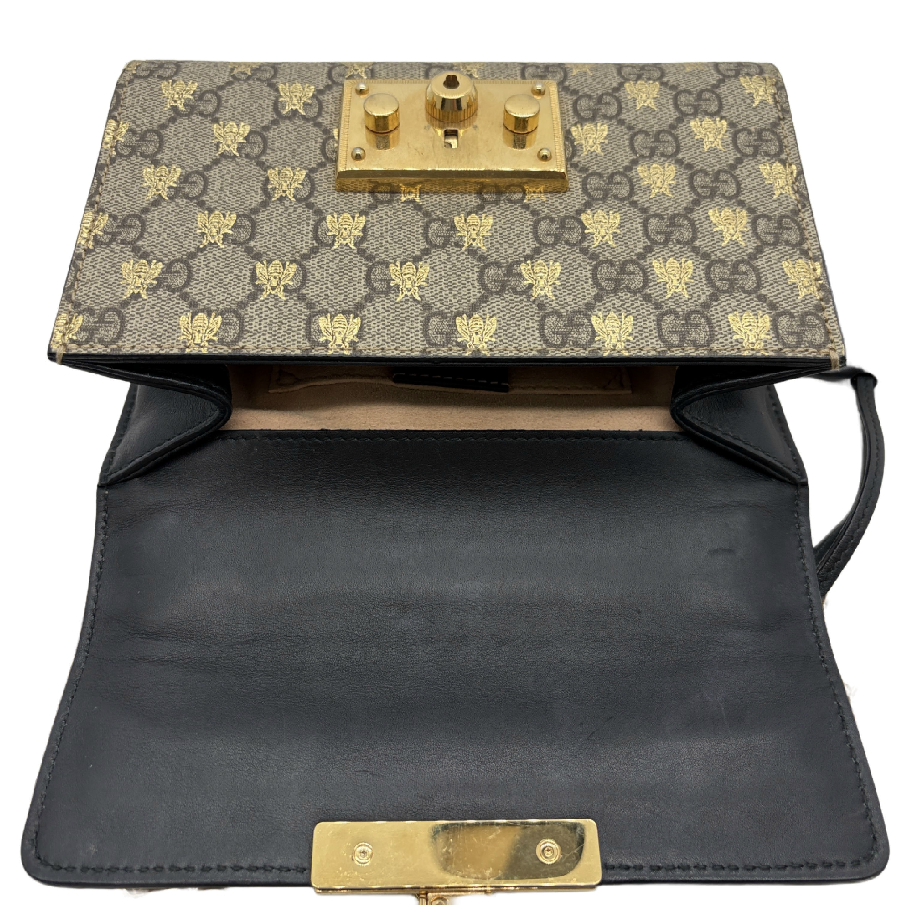GG Supreme Bee Padlock Shoulder Bag — view 11