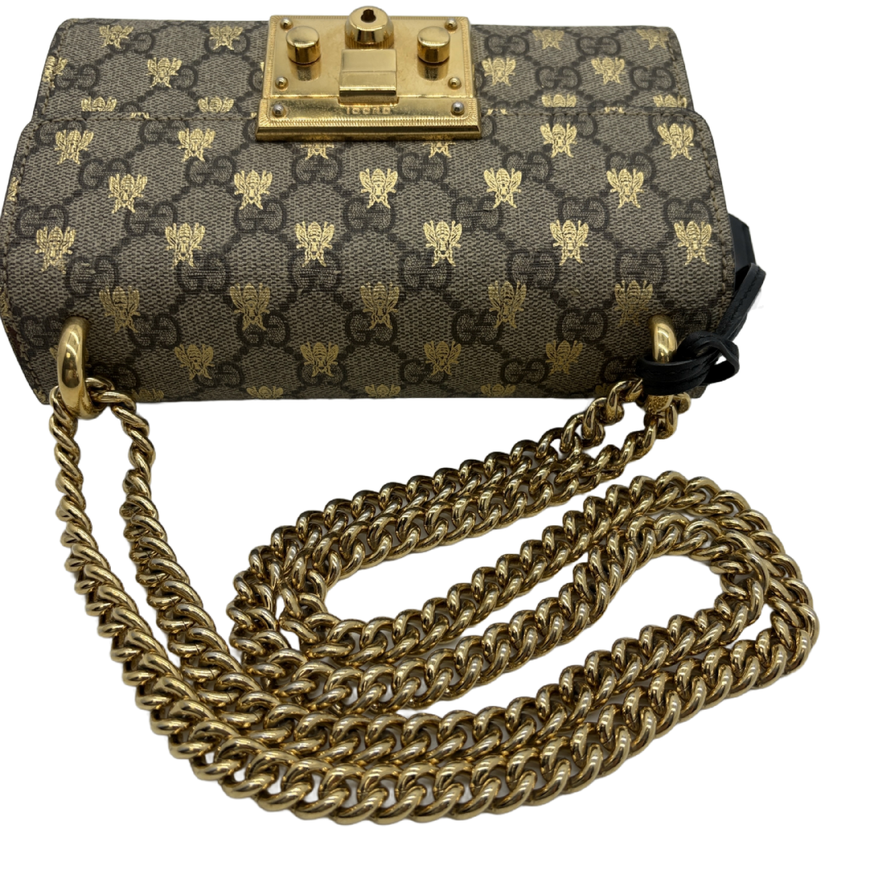 GG Supreme Bee Padlock Shoulder Bag — view 10