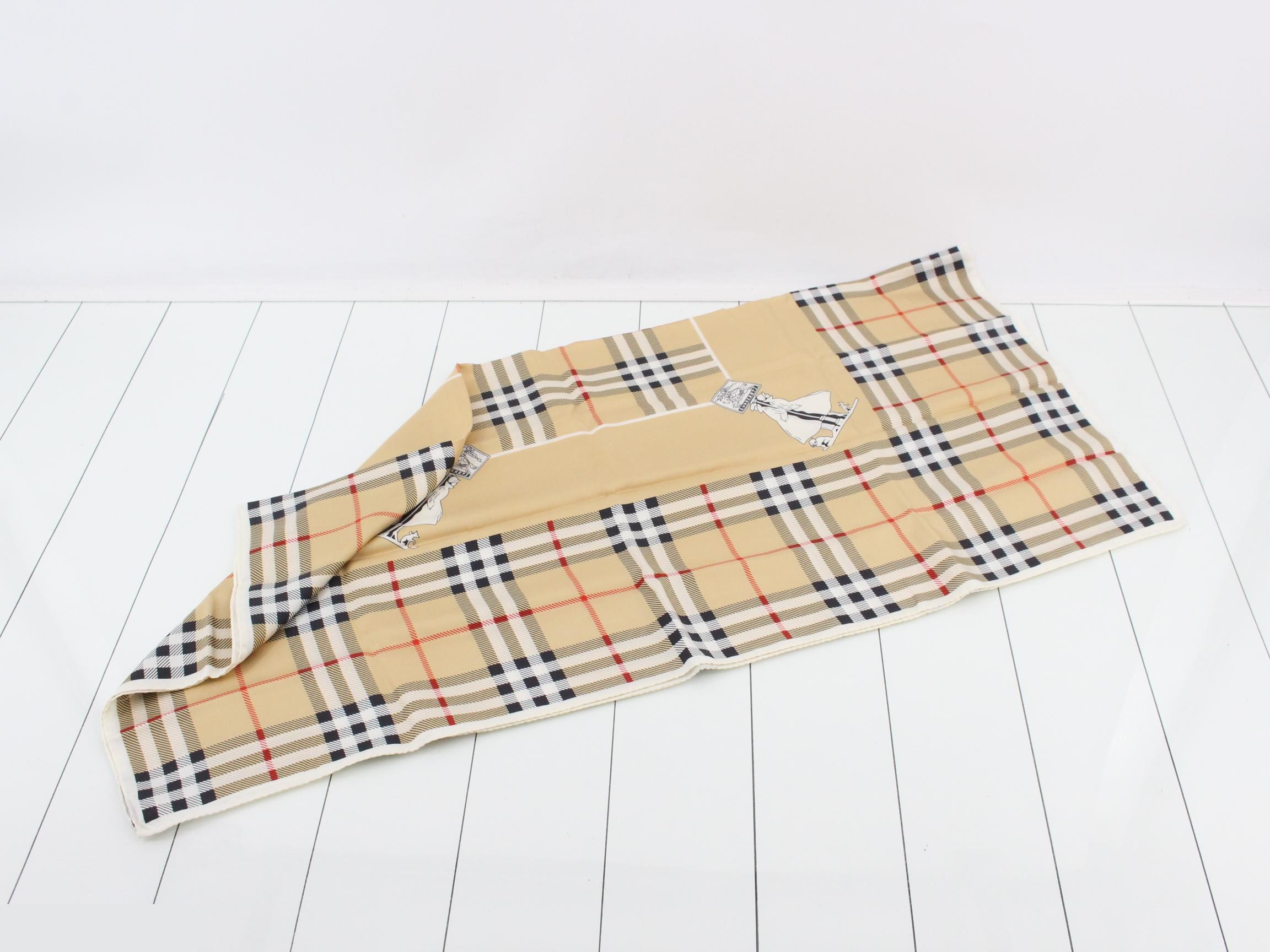 Silk check scarf — view 3