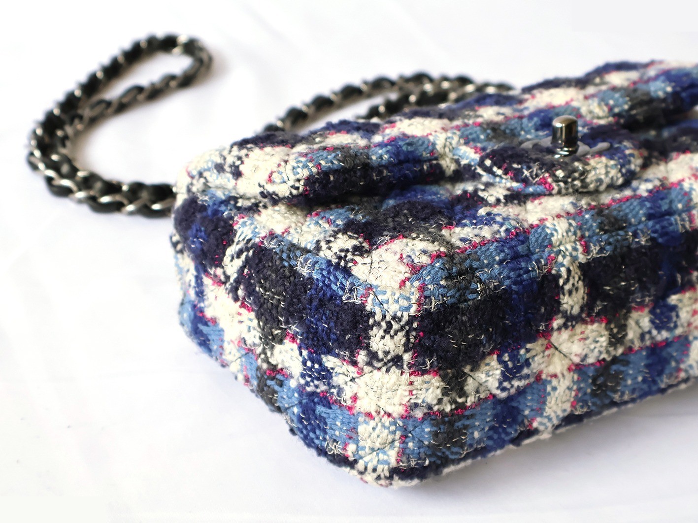 Mini Matelassé 20 Tweed Chain Shoulder Bag — view 4